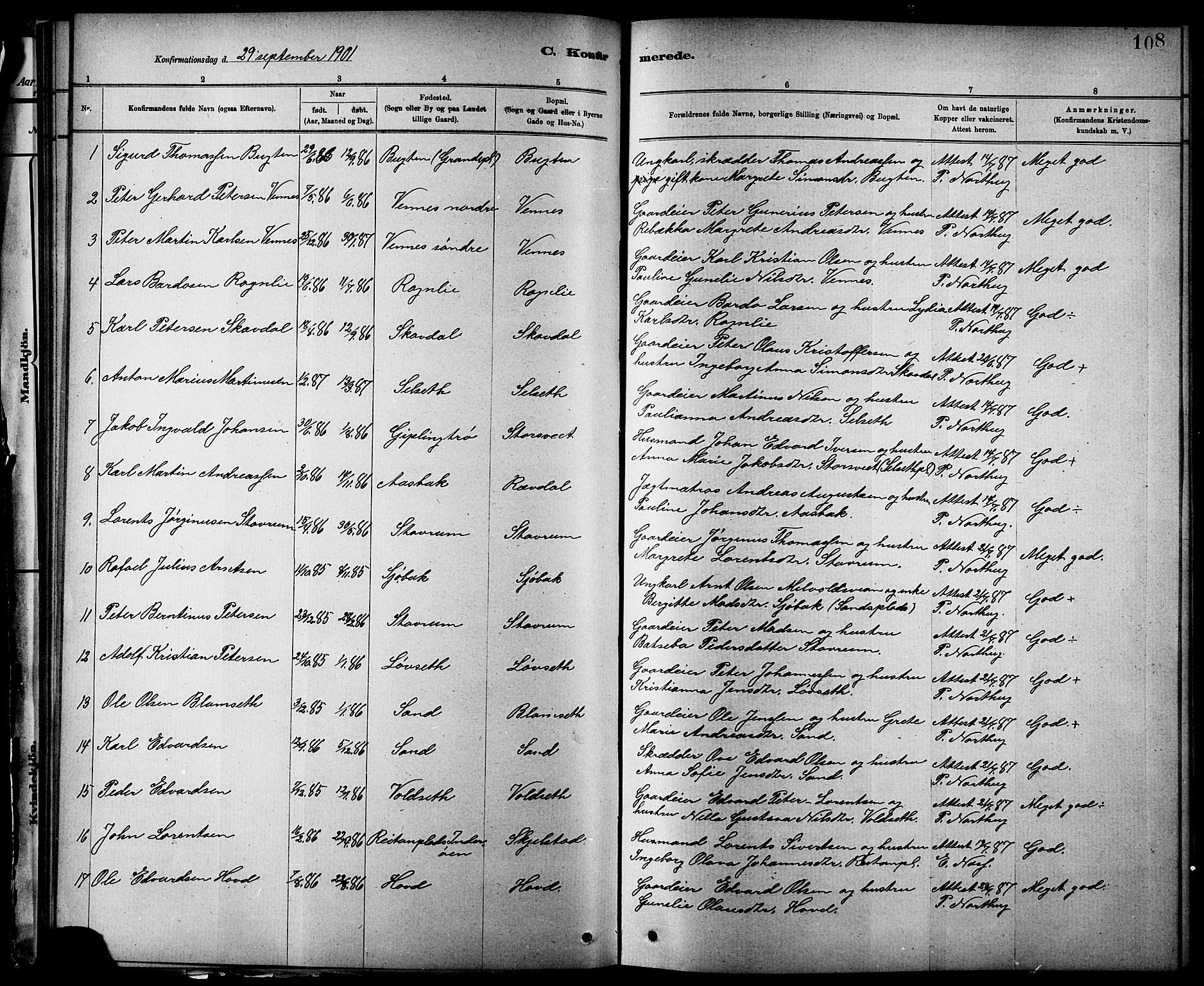 Ministerialprotokoller, klokkerbøker og fødselsregistre - Nord-Trøndelag, SAT/A-1458/744/L0423: Parish register (copy) no. 744C02, 1886-1905, p. 108