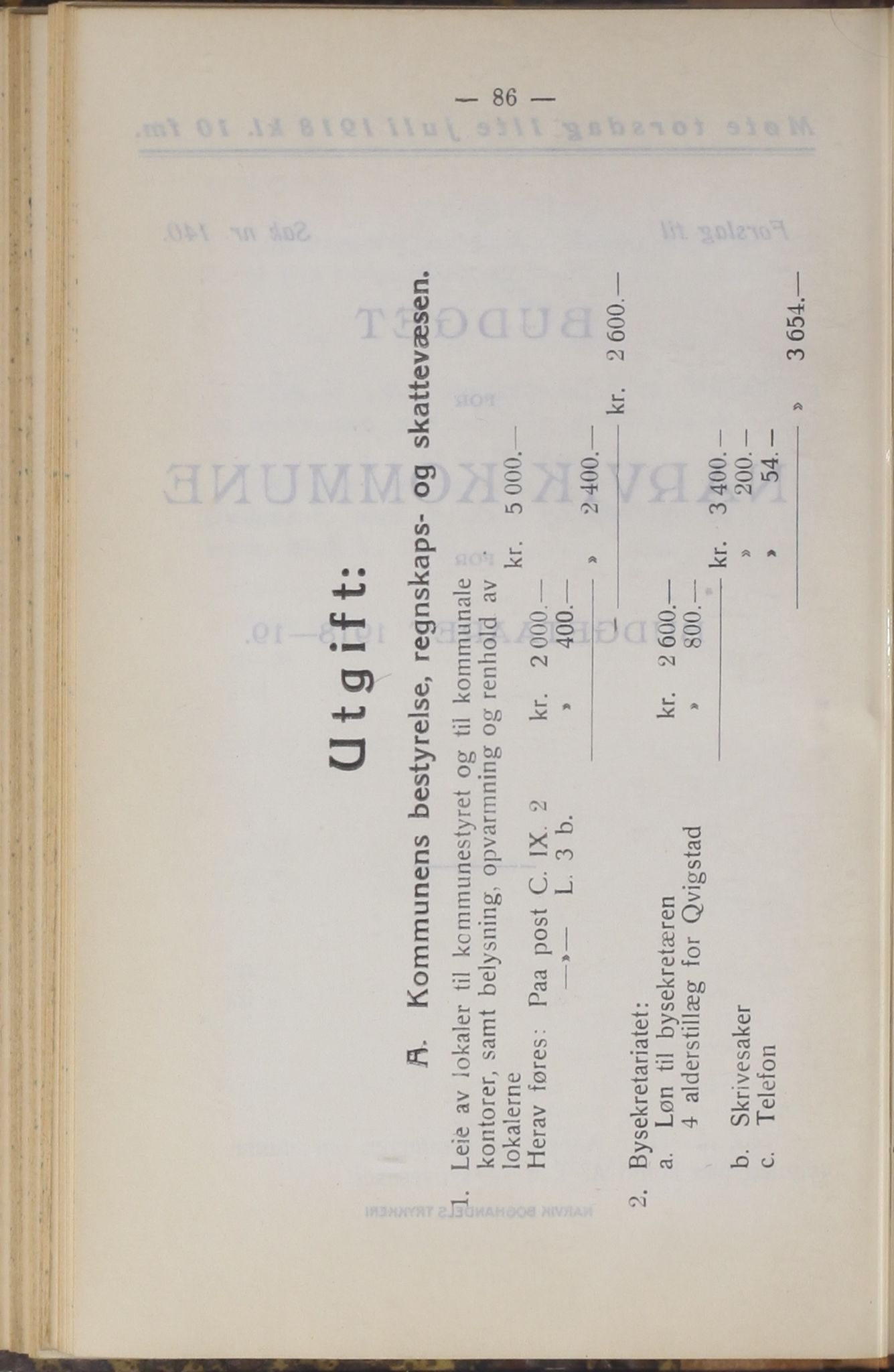 Narvik kommune. Formannskap , AIN/K-18050.150/A/Ab/L0008: Møtebok, 1918