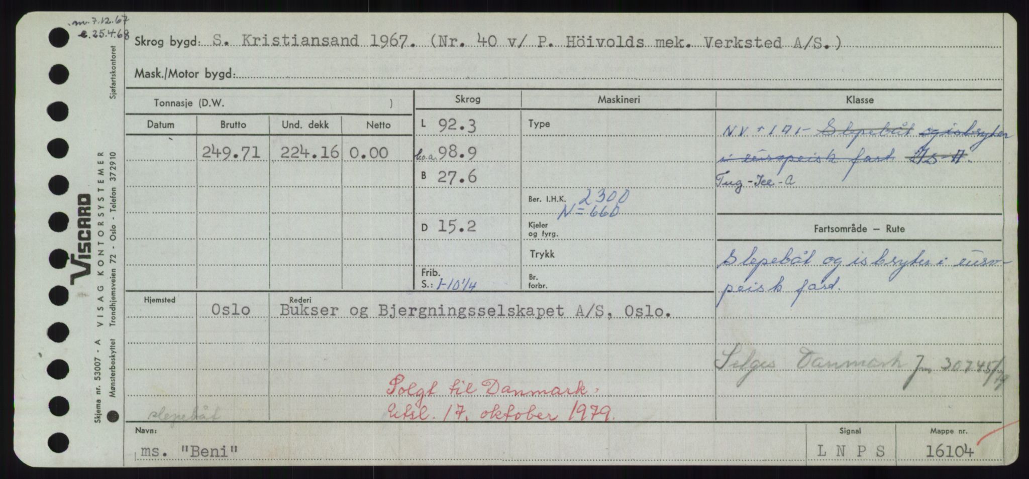 Sjøfartsdirektoratet med forløpere, Skipsmålingen, RA/S-1627/H/Hd/L0003: Fartøy, B-Bev, p. 613