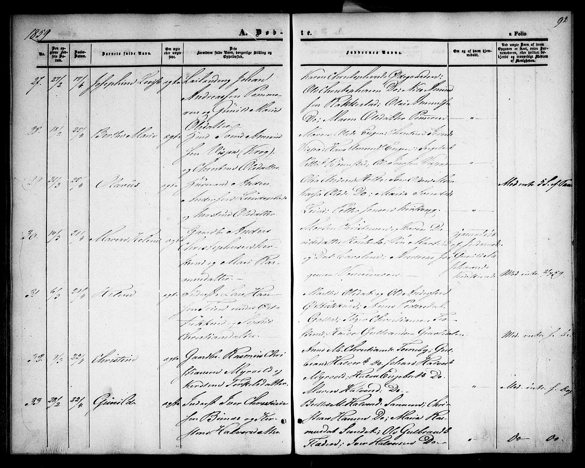 Rødenes prestekontor Kirkebøker, AV/SAO-A-2005/F/Fa/L0006: Parish register (official) no. I 6, 1850-1859, p. 92