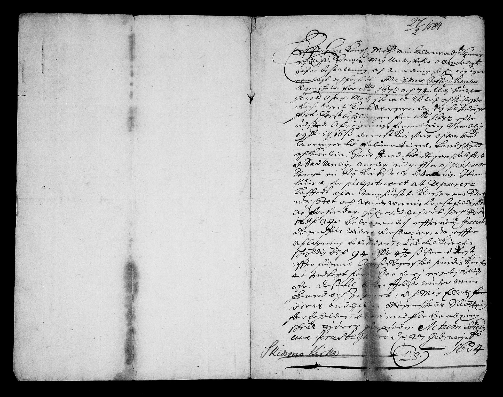 Stattholderembetet 1572-1771, RA/EA-2870/Af/L0001: Avskrifter av vedlegg til originale supplikker, nummerert i samsvar med supplikkbøkene, 1683-1687, p. 230
