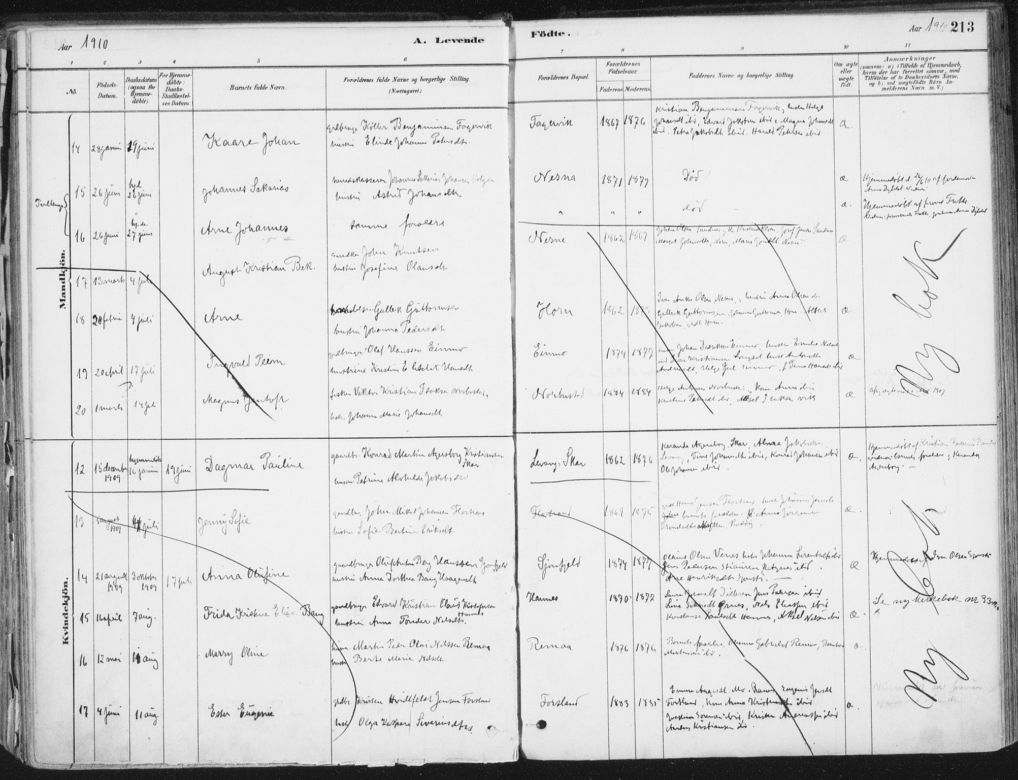 Ministerialprotokoller, klokkerbøker og fødselsregistre - Nordland, AV/SAT-A-1459/838/L0552: Parish register (official) no. 838A10, 1880-1910, p. 213