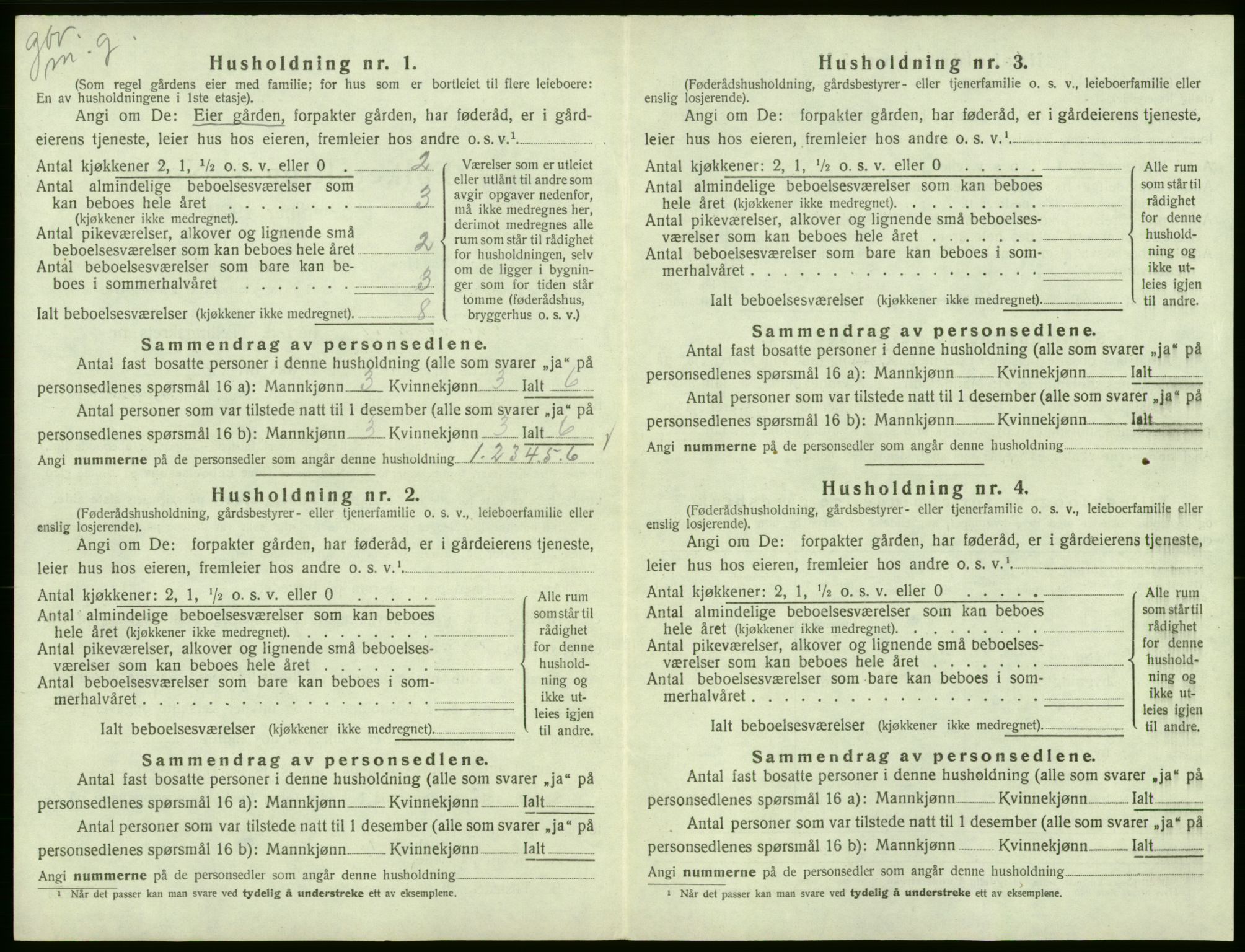 SAB, 1920 census for Ullensvang, 1920, p. 53