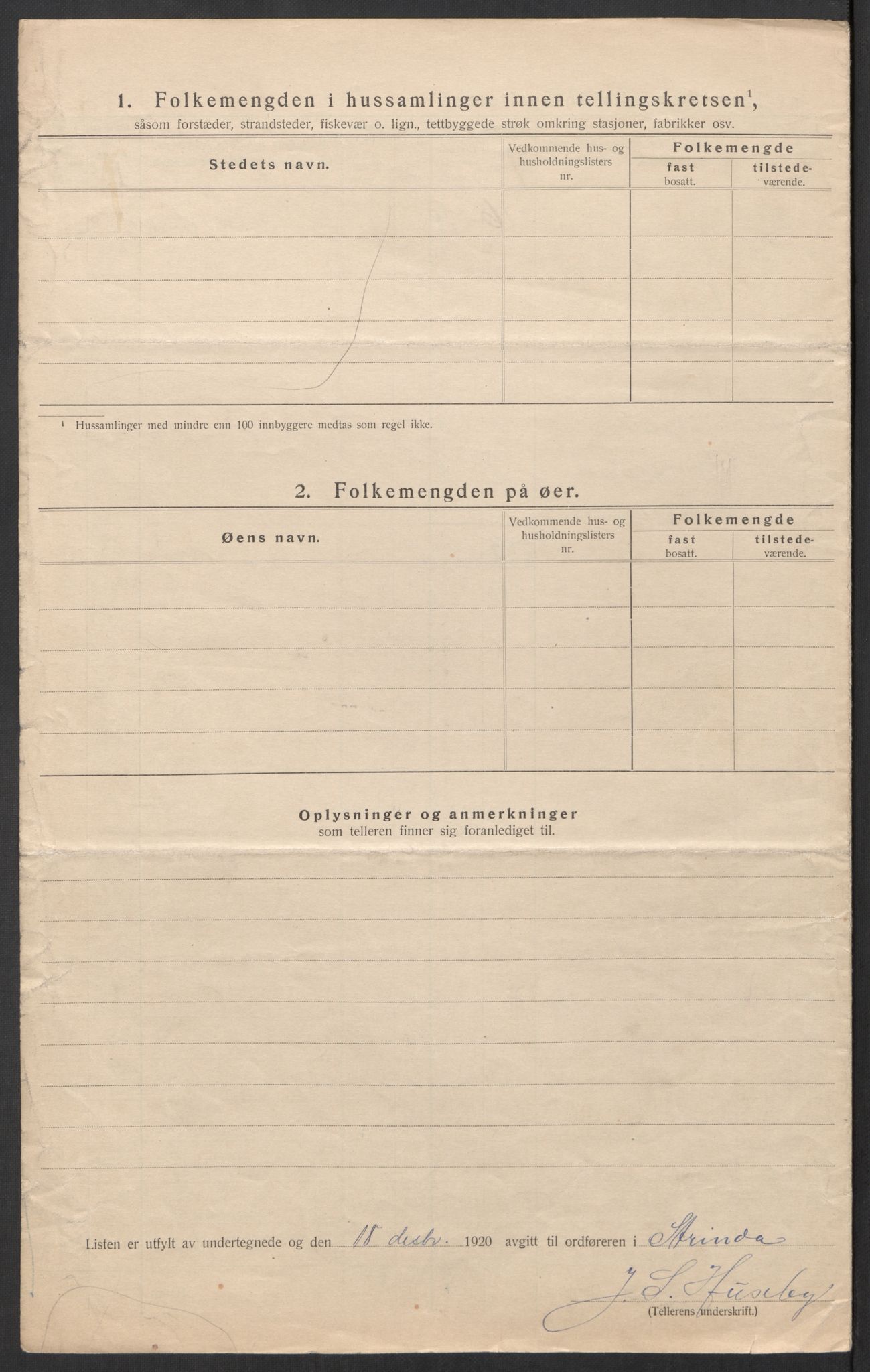 SAT, 1920 census for Strinda, 1920, p. 69