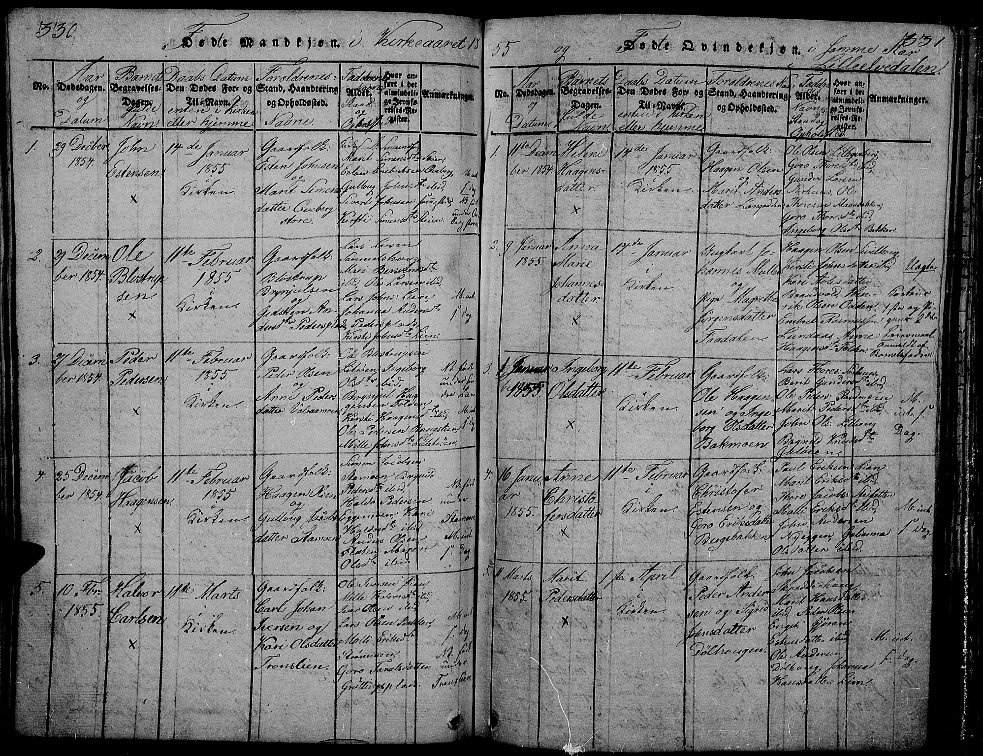 Tynset prestekontor, SAH/PREST-058/H/Ha/Hab/L0002: Parish register (copy) no. 2, 1814-1862, p. 330-331
