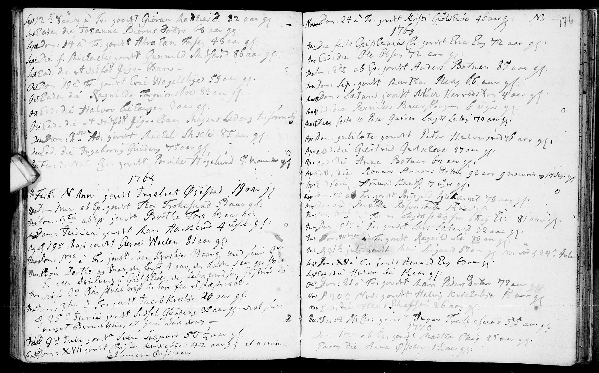 Aremark prestekontor Kirkebøker, SAO/A-10899/F/Fb/L0002: Parish register (official) no.  II 2, 1745-1795, p. 176