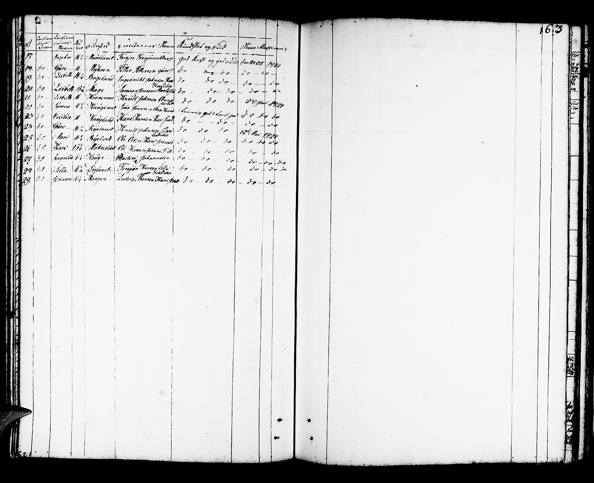 Kvinnherad sokneprestembete, AV/SAB-A-76401/H/Haa: Parish register (official) no. A 5, 1811-1835, p. 163