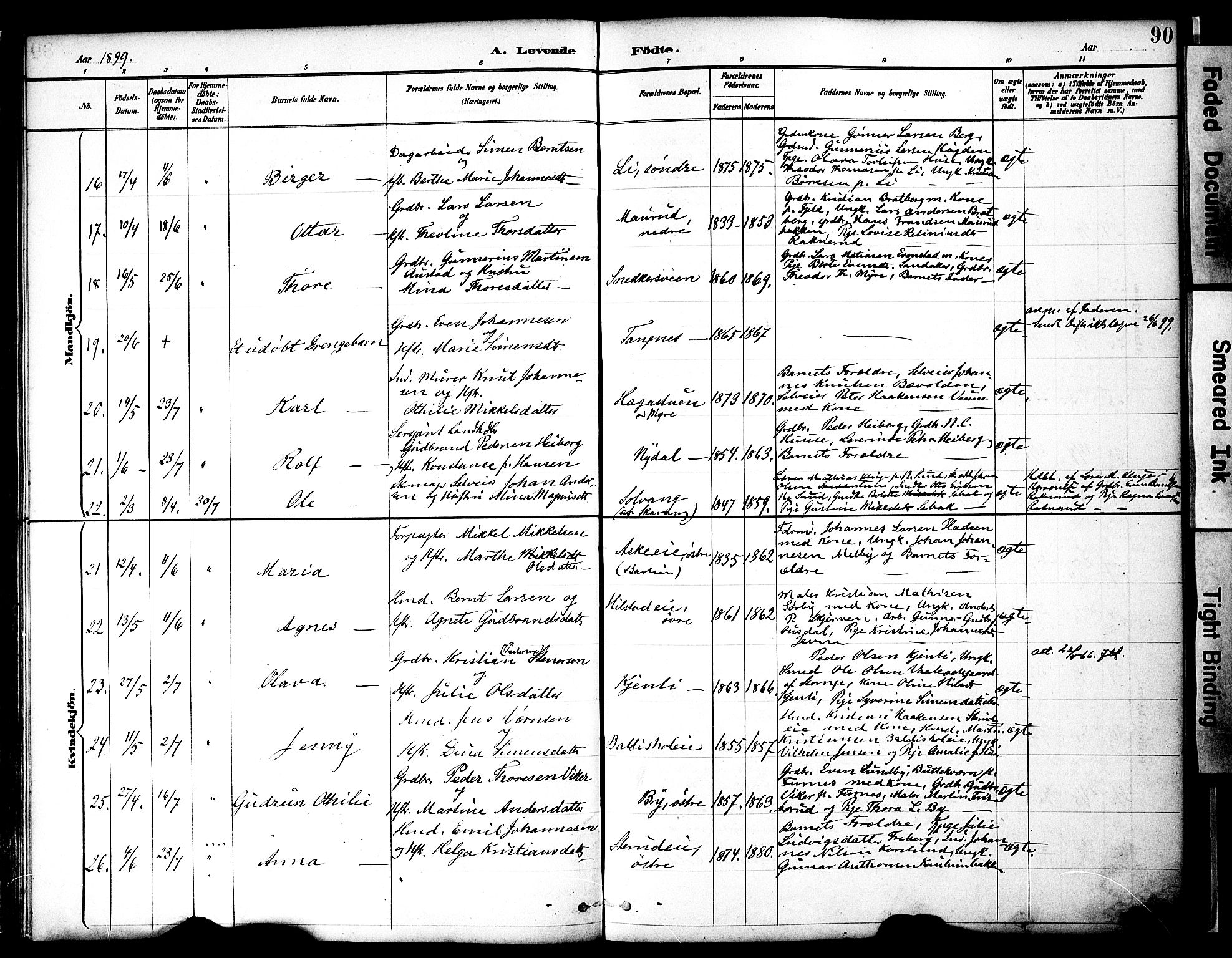 Nes prestekontor, Hedmark, AV/SAH-PREST-020/K/Ka/L0009: Parish register (official) no. 9, 1887-1905, p. 90