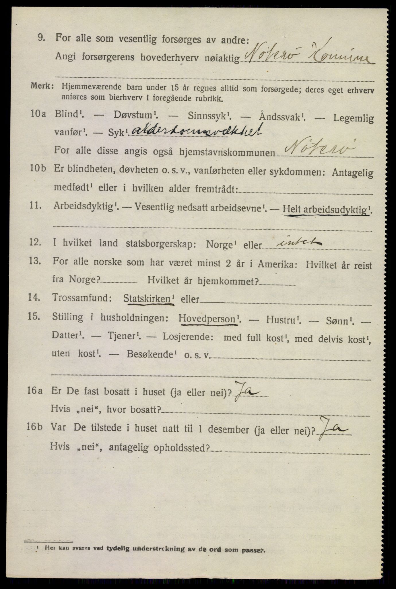 SAKO, 1920 census for Nøtterøy, 1920, p. 14738
