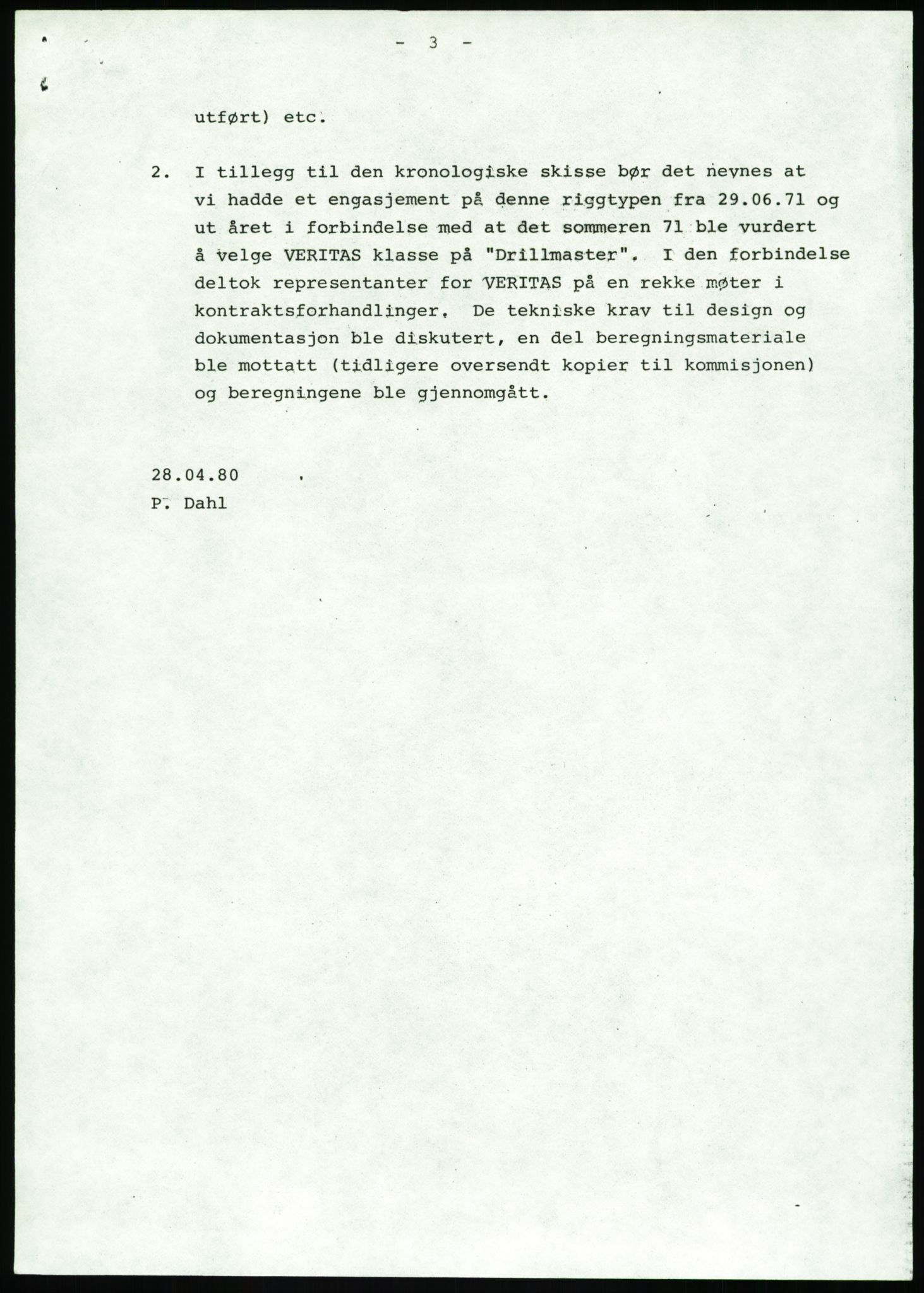 Justisdepartementet, Granskningskommisjonen ved Alexander Kielland-ulykken 27.3.1980, AV/RA-S-1165/D/L0002: I Det norske Veritas (I1-I5, I7-I11, I14-I17, I21-I28, I30-I31)/B Stavanger Drilling A/S (B4), 1980-1981, p. 4