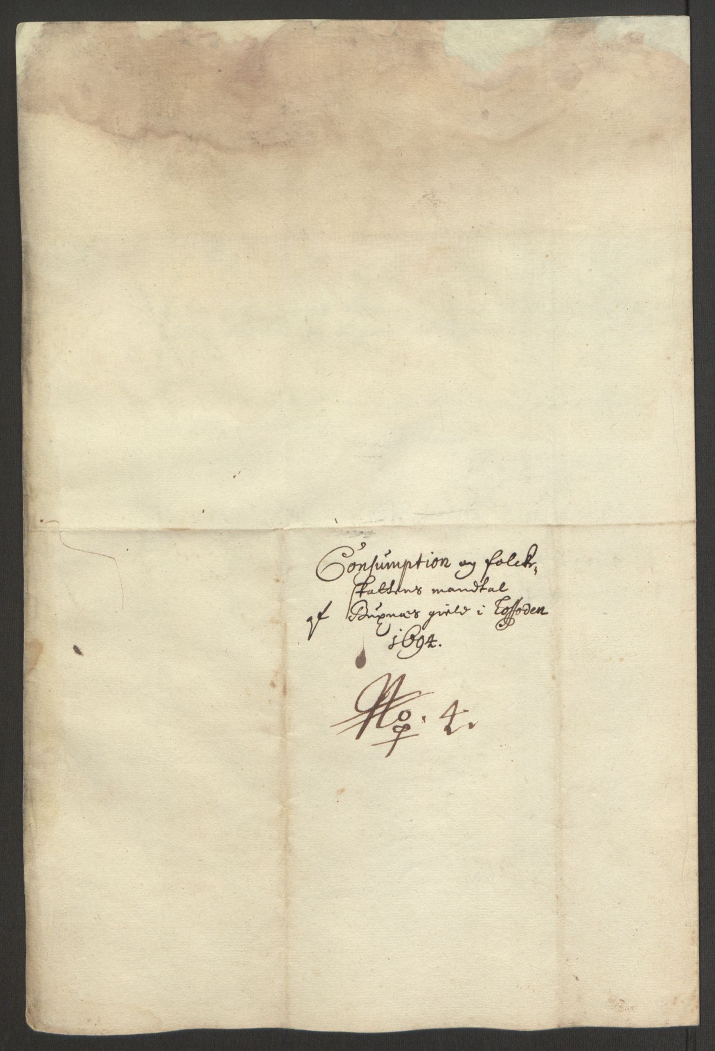 Rentekammeret inntil 1814, Reviderte regnskaper, Fogderegnskap, AV/RA-EA-4092/R67/L4677: Fogderegnskap Vesterålen, Andenes og Lofoten, 1694-1695, p. 95