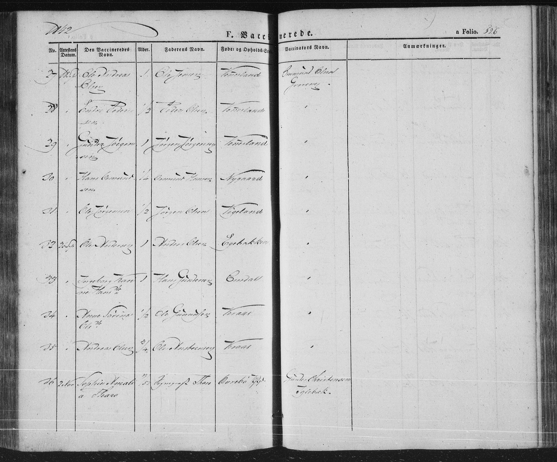 Vennesla sokneprestkontor, AV/SAK-1111-0045/Fa/Fac/L0004: Parish register (official) no. A 4, 1834-1855, p. 526