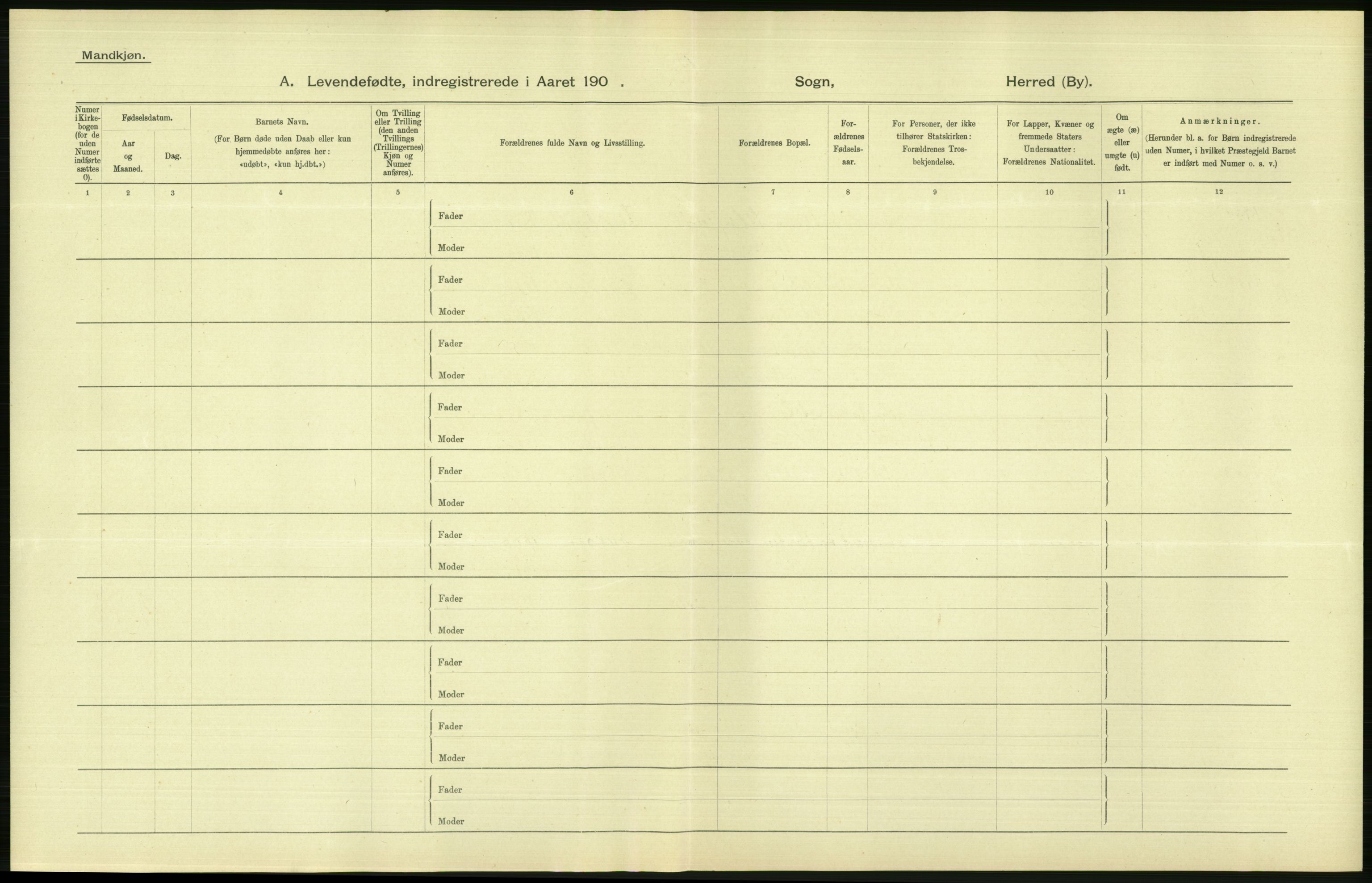 Statistisk sentralbyrå, Sosiodemografiske emner, Befolkning, AV/RA-S-2228/D/Df/Dfa/Dfaa/L0011: Lister og Mandal amt: Fødte, gifte, døde, 1903, p. 48