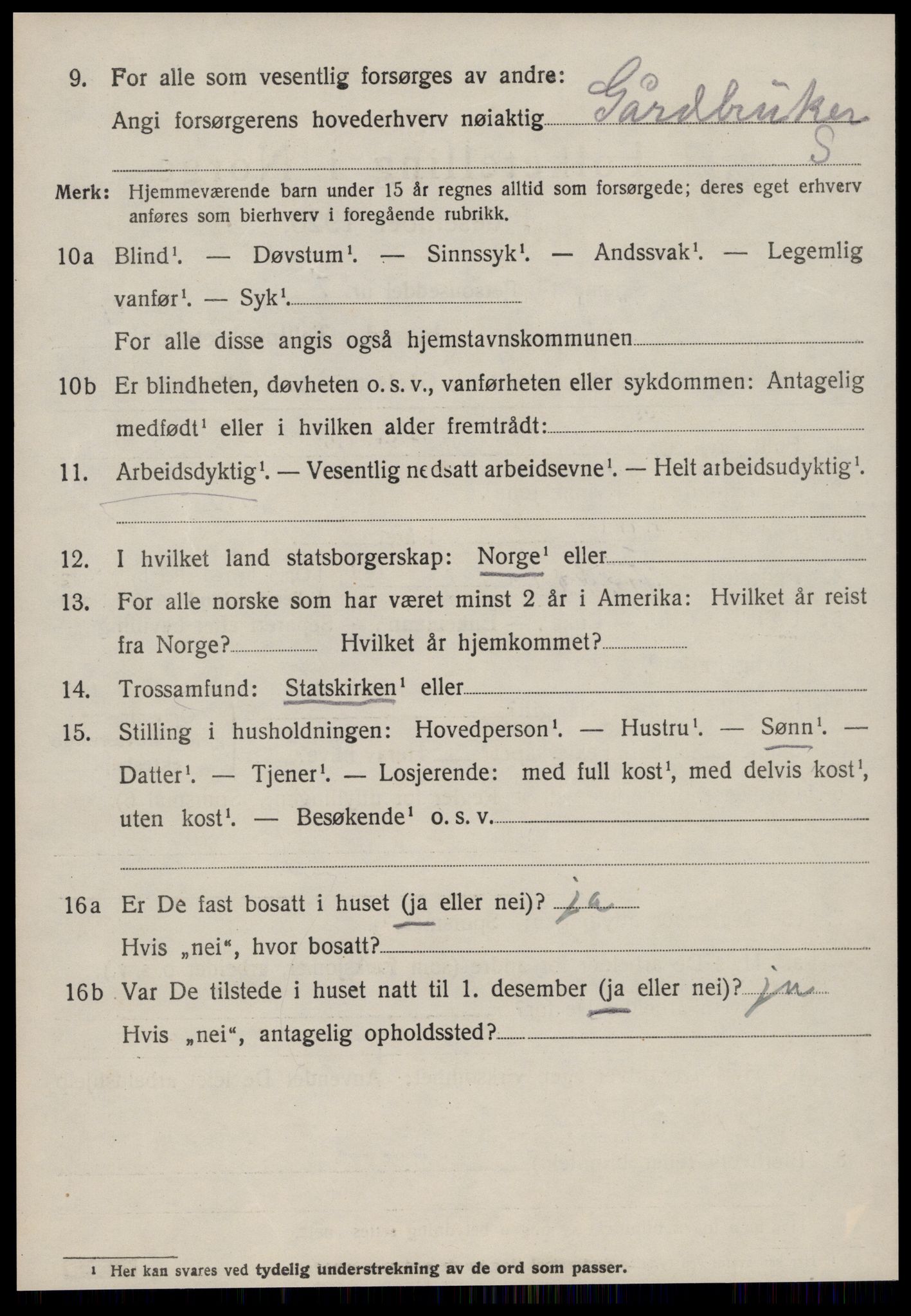 SAT, 1920 census for Ulstein, 1920, p. 4113