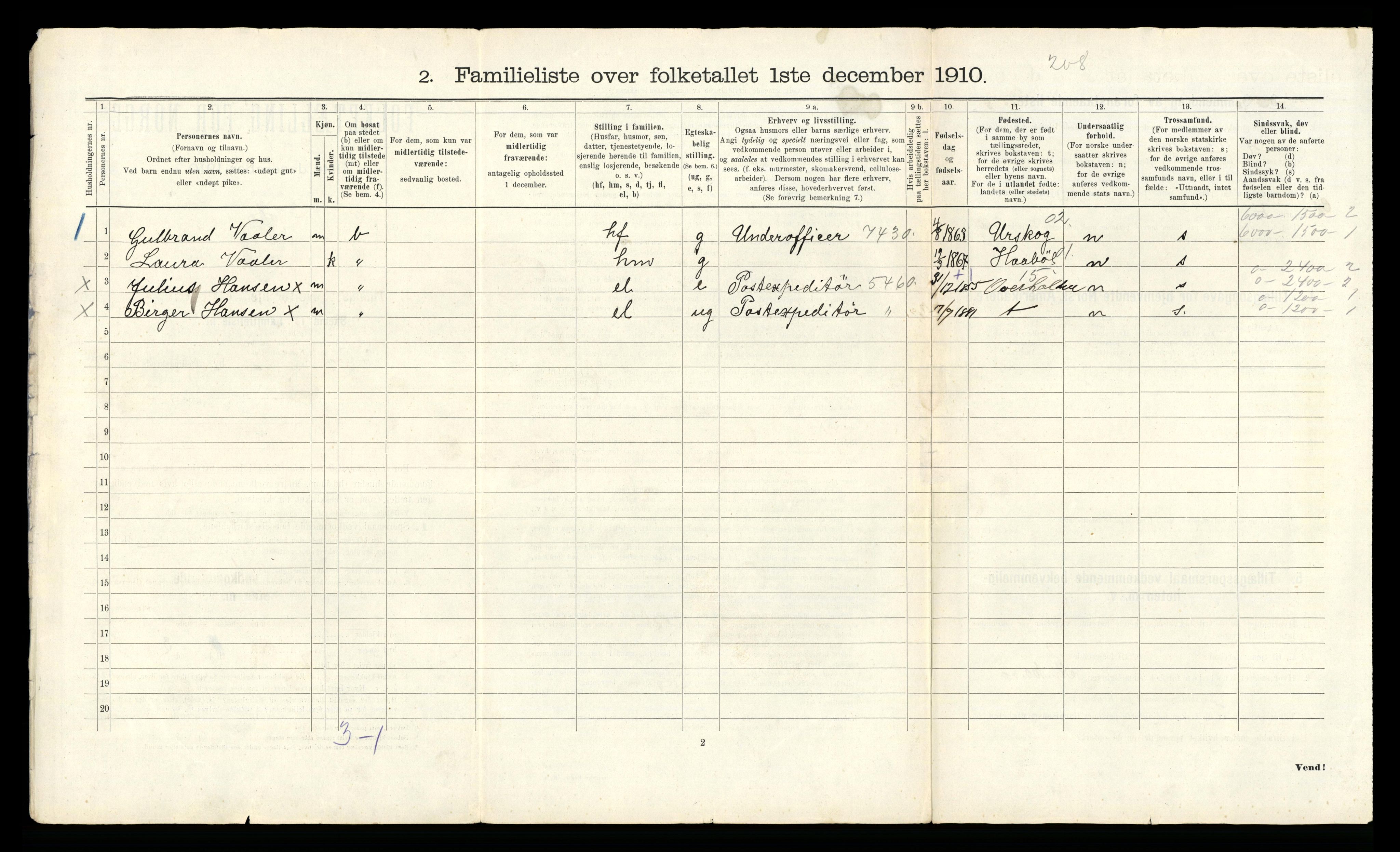 RA, 1910 census for Trondheim, 1910, p. 10854