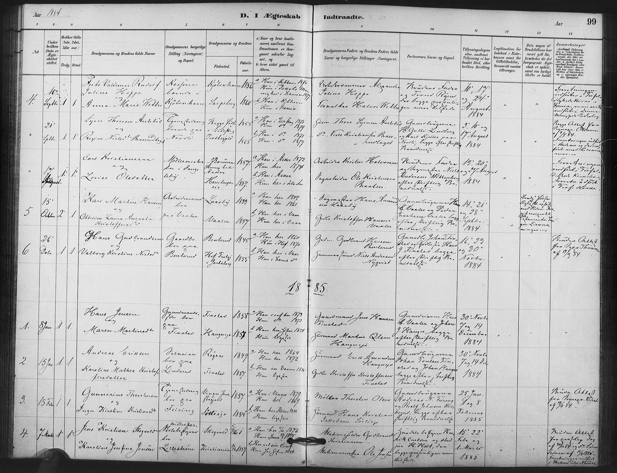 Skedsmo prestekontor Kirkebøker, AV/SAO-A-10033a/F/Fb/L0001: Parish register (official) no. II 1, 1883-1901, p. 99