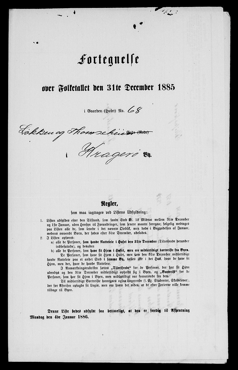 SAKO, 1885 census for 0801 Kragerø, 1885, p. 790