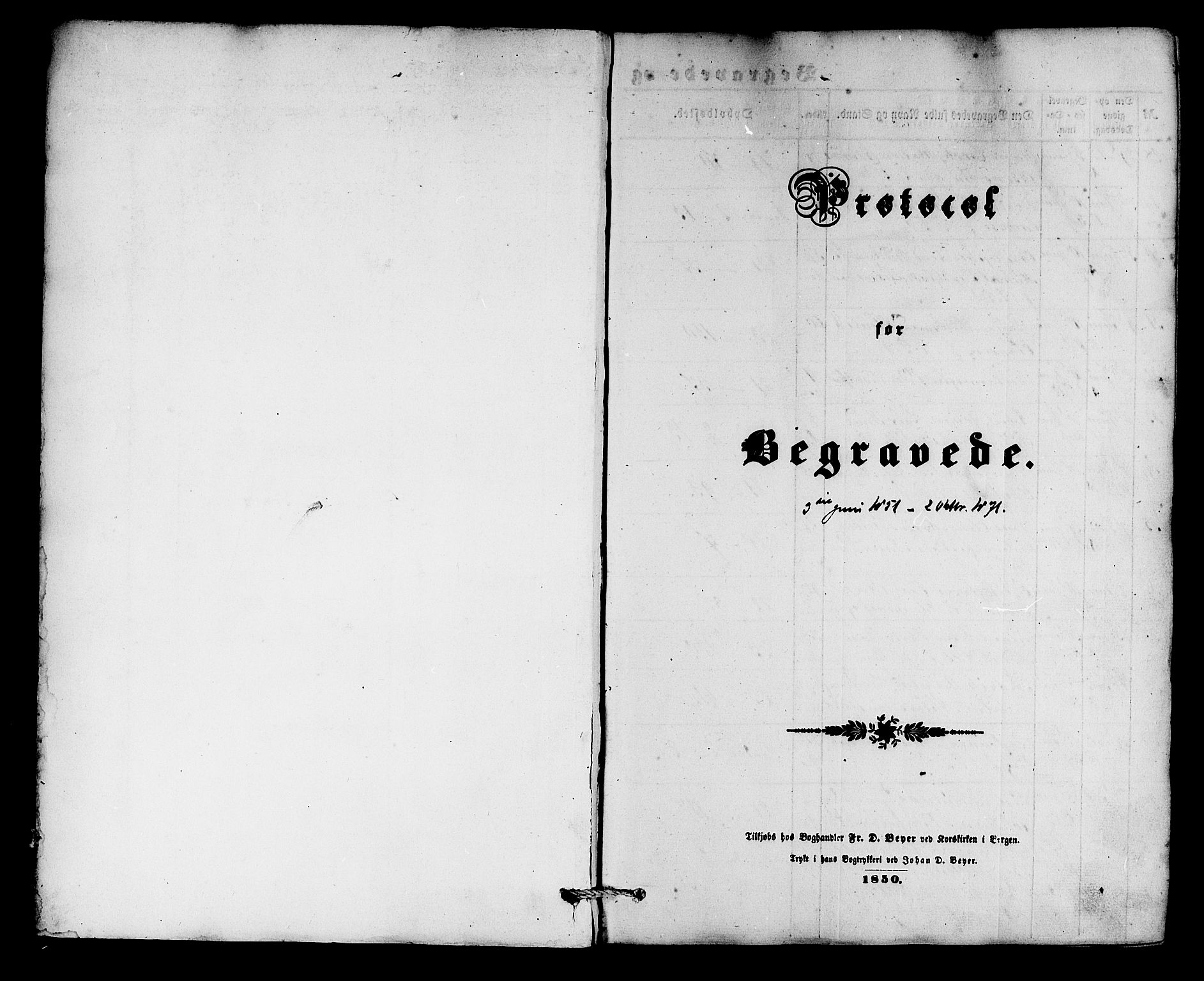 Korskirken sokneprestembete, AV/SAB-A-76101/H/Hab: Parish register (copy) no. E 2, 1851-1871