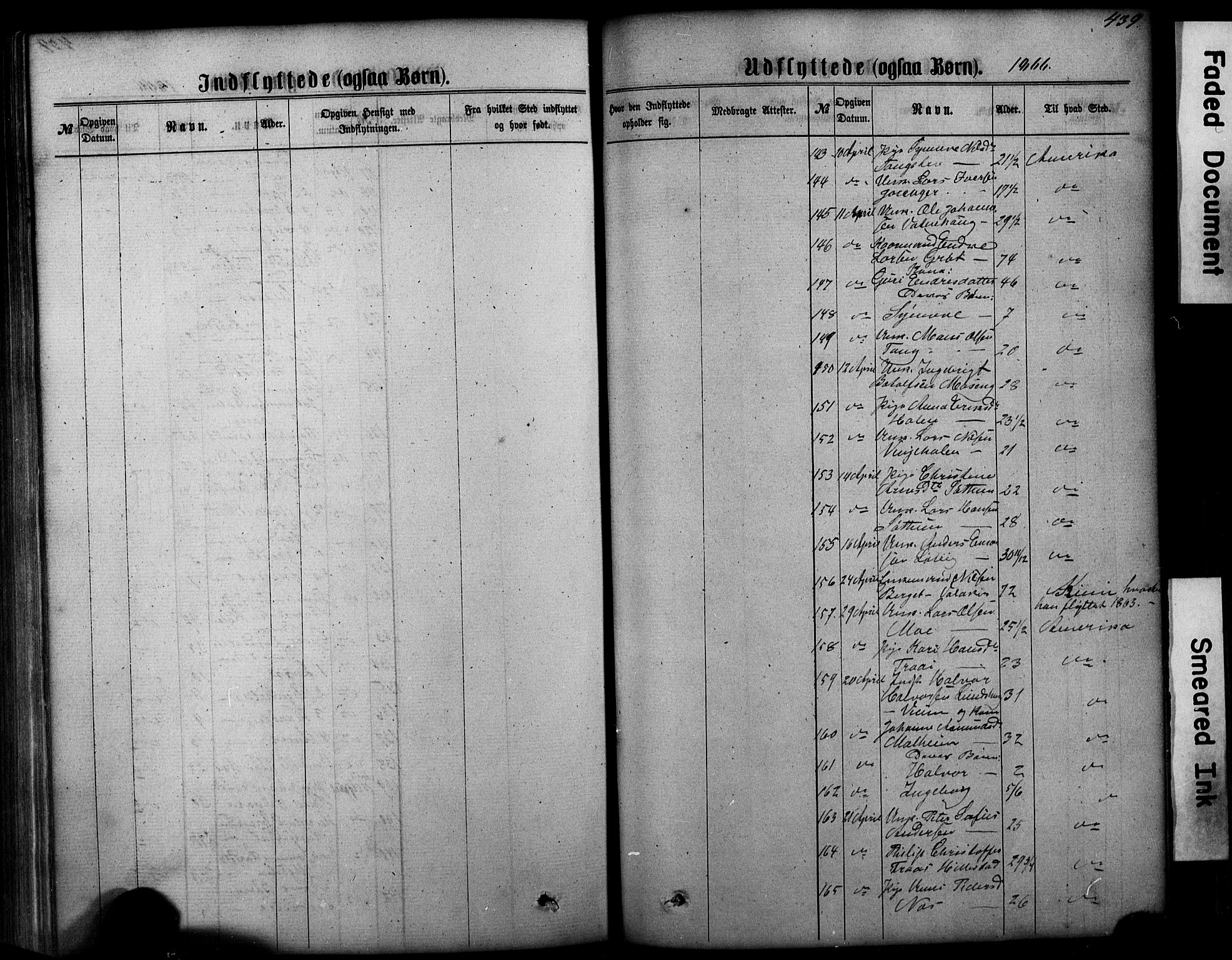 Hafslo sokneprestembete, AV/SAB-A-80301/H/Hab/Haba/L0001: Parish register (copy) no. A 1, 1866-1908, p. 439