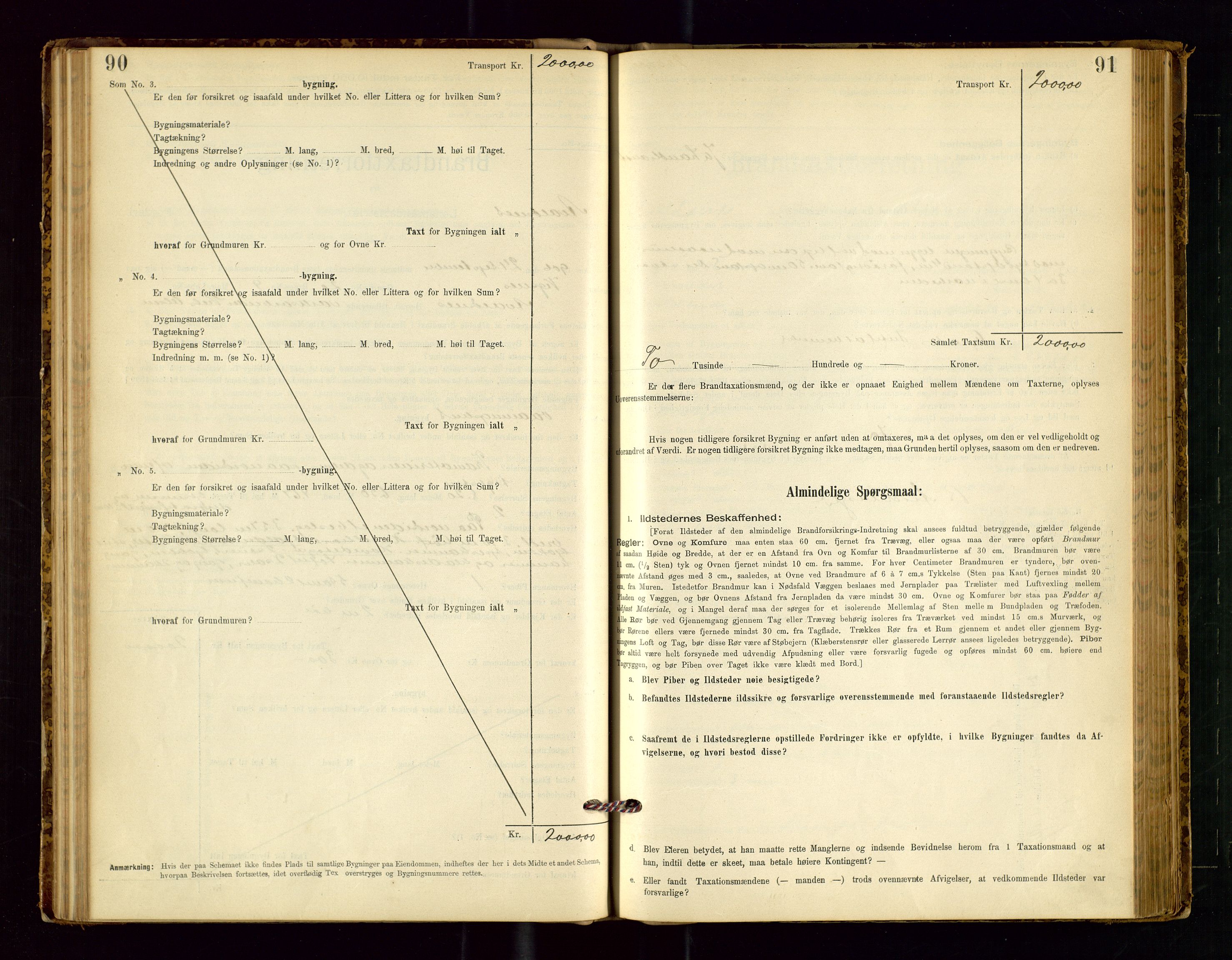 Avaldsnes lensmannskontor, AV/SAST-A-100286/Gob/L0001: "Brandtaxationsprotokol for Avaldsnes Lensmandsdistrikt Ryfylke Fogderi", 1894-1925, p. 90-91