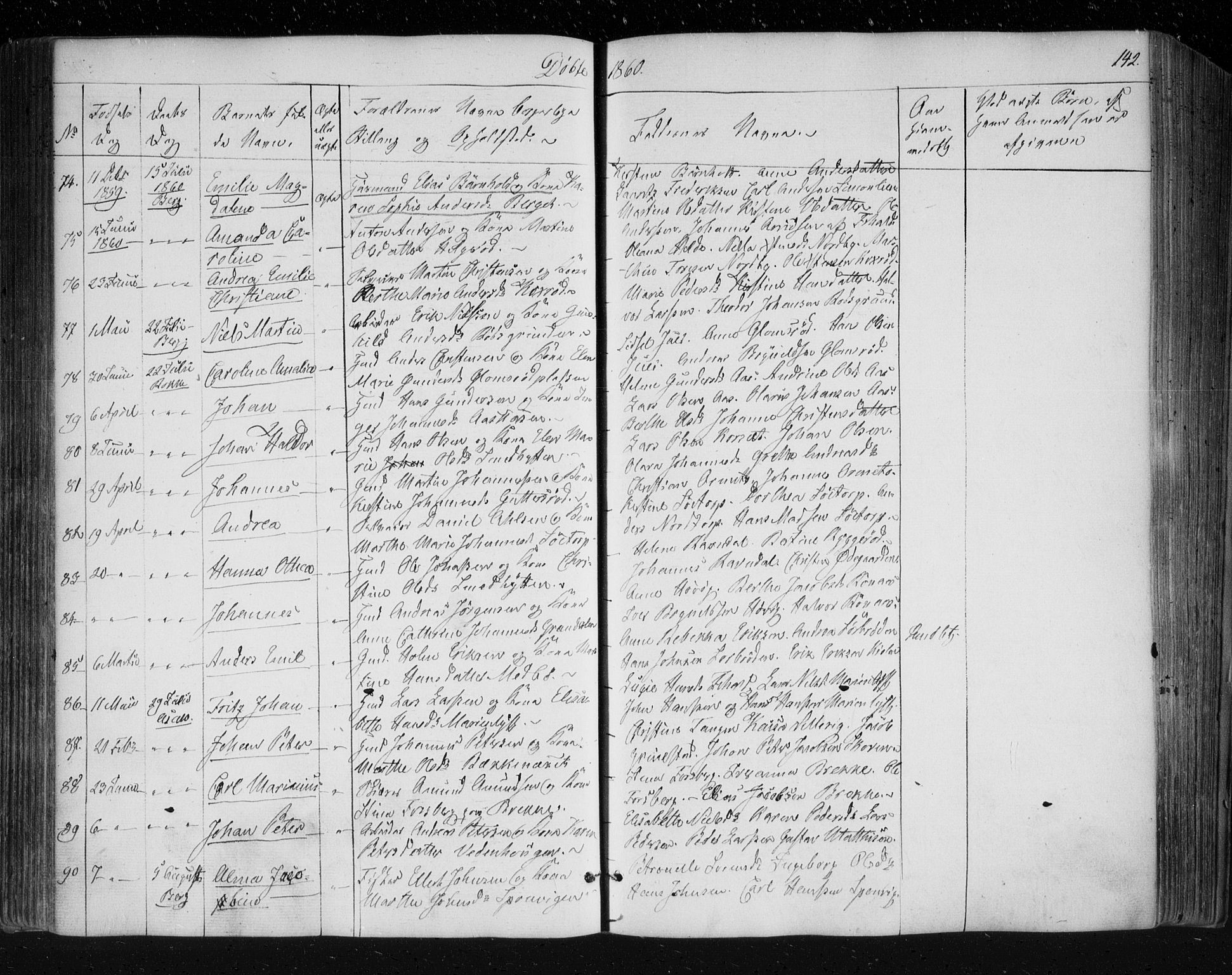 Berg prestekontor Kirkebøker, AV/SAO-A-10902/F/Fa/L0004: Parish register (official) no. I 4, 1843-1860, p. 142