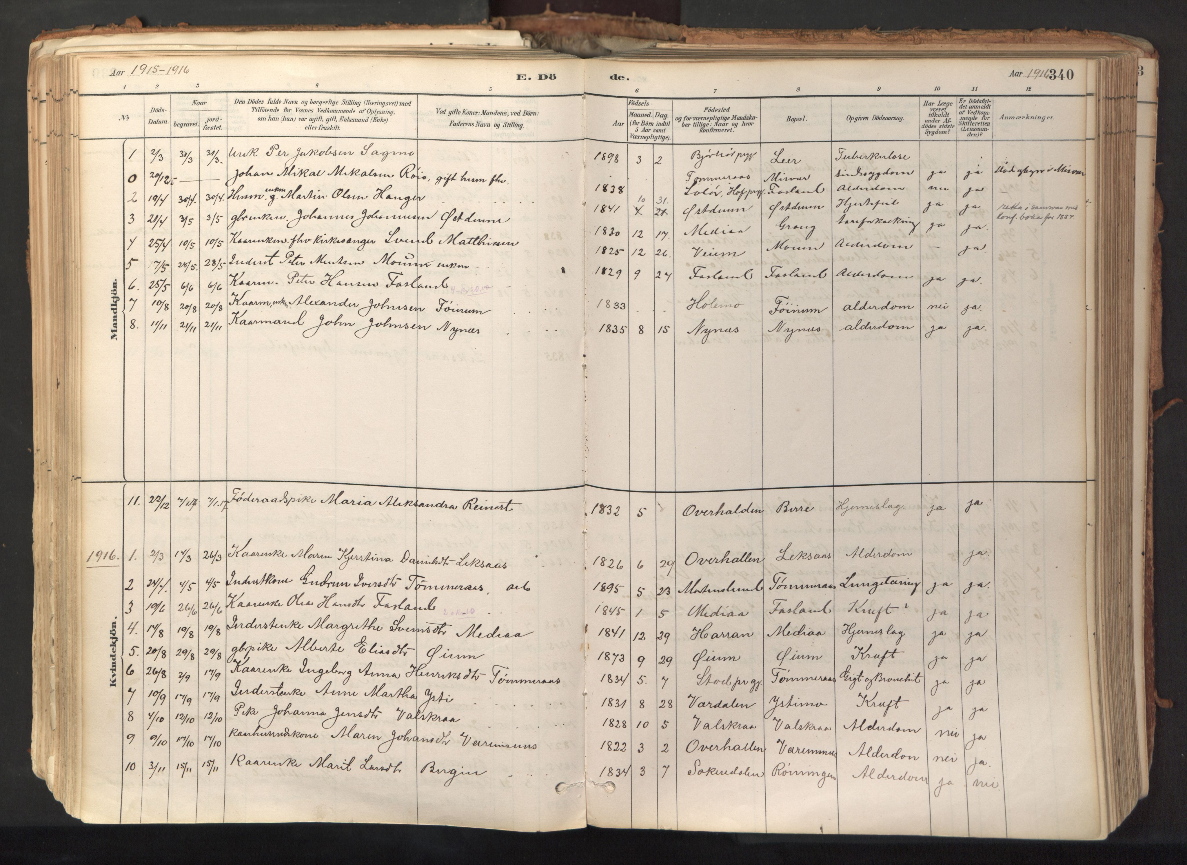 Ministerialprotokoller, klokkerbøker og fødselsregistre - Nord-Trøndelag, SAT/A-1458/758/L0519: Parish register (official) no. 758A04, 1880-1926, p. 340