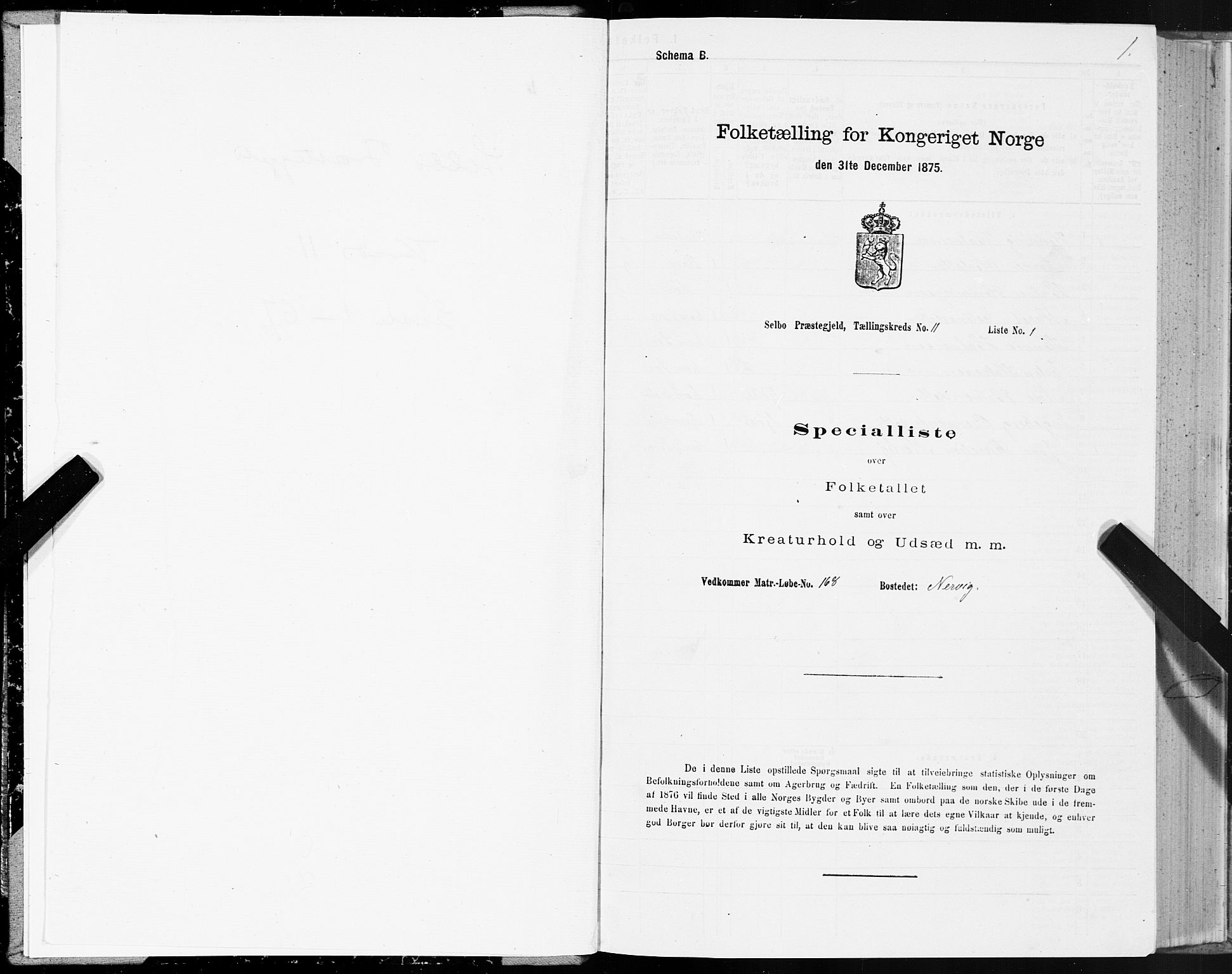 SAT, 1875 census for 1664P Selbu, 1875, p. 6001
