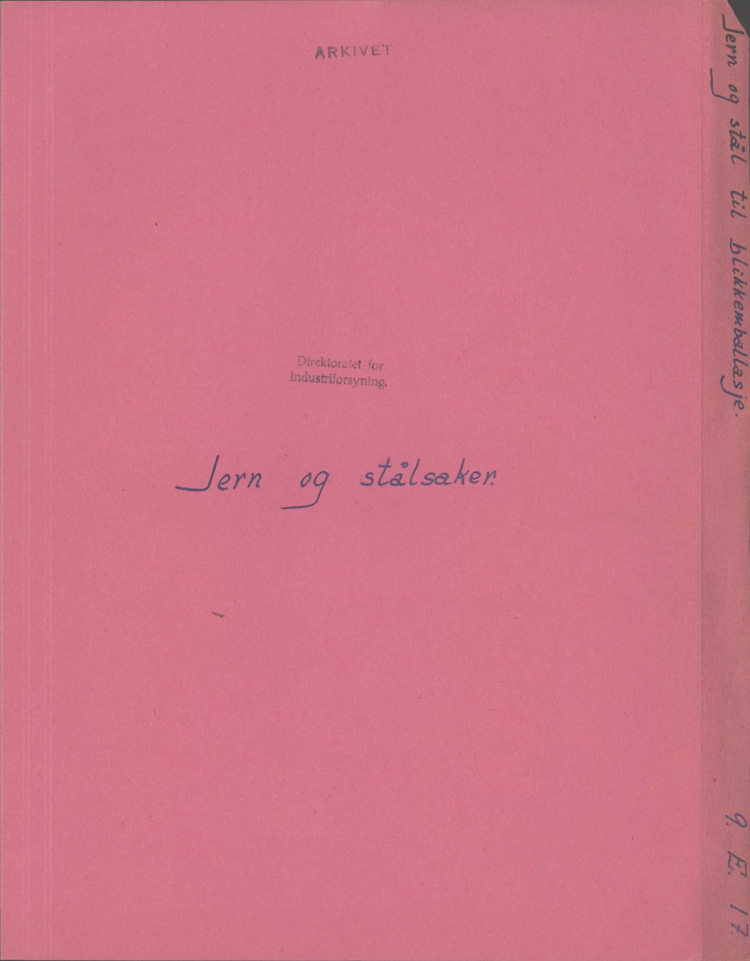 Direktoratet for industriforsyning, Sekretariatet, AV/RA-S-4153/D/Df/L0056: 9. Metallkontoret, 1940-1945, p. 1341