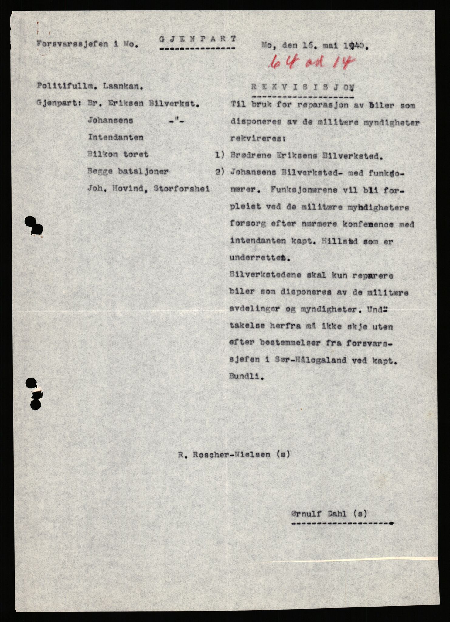 Forsvaret, Forsvarets krigshistoriske avdeling, AV/RA-RAFA-2017/Y/Yb/L0140: II-C-11-611-620  -  6. Divisjon, 1940-1966, p. 80