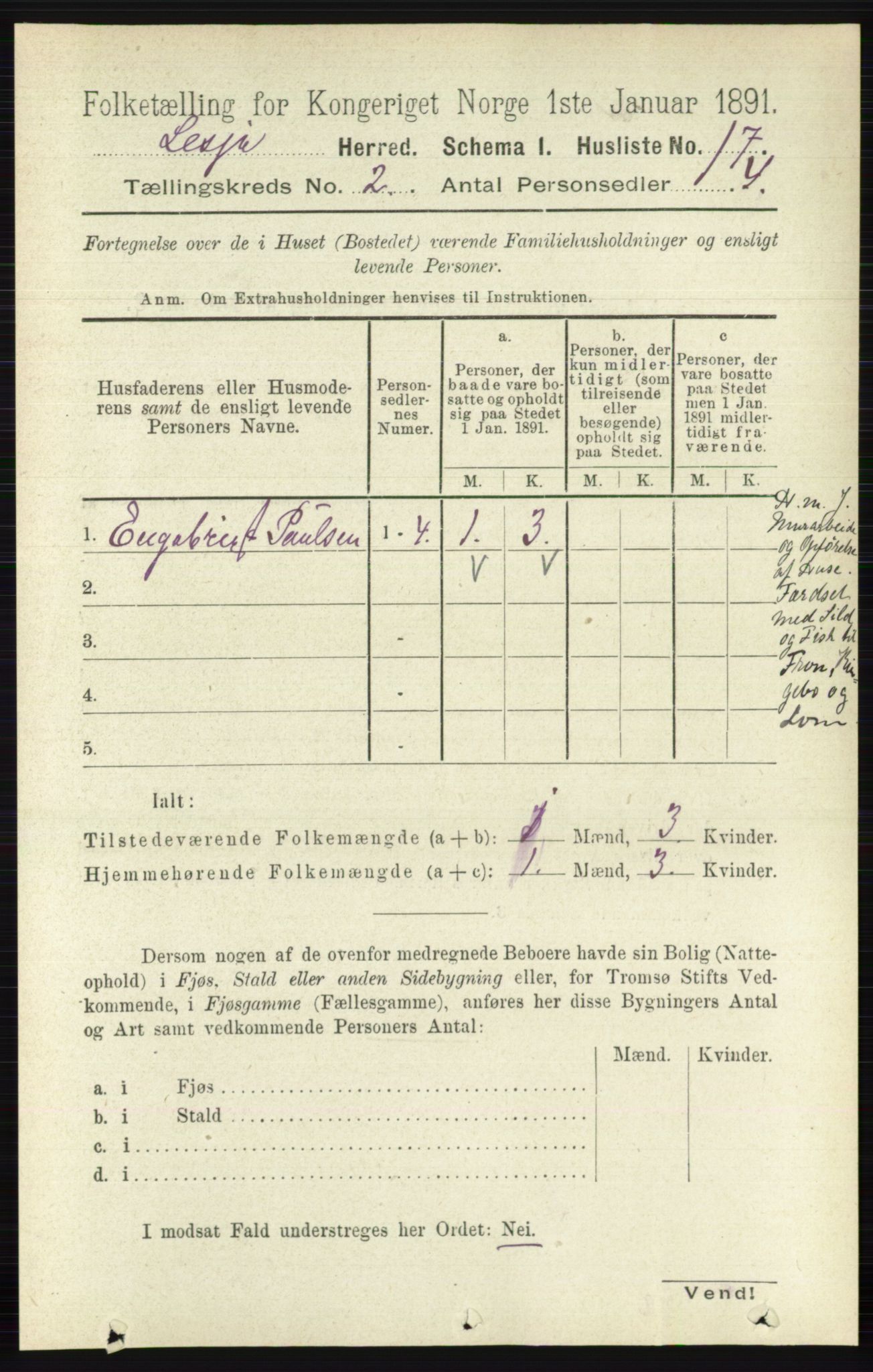 RA, 1891 census for 0512 Lesja, 1891, p. 386