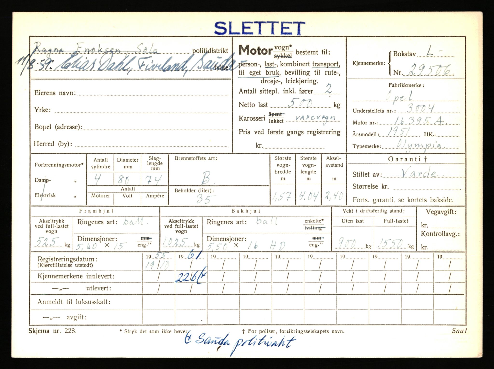 Stavanger trafikkstasjon, AV/SAST-A-101942/0/F/L0048: L-29100 - L-29899, 1930-1971, p. 1109