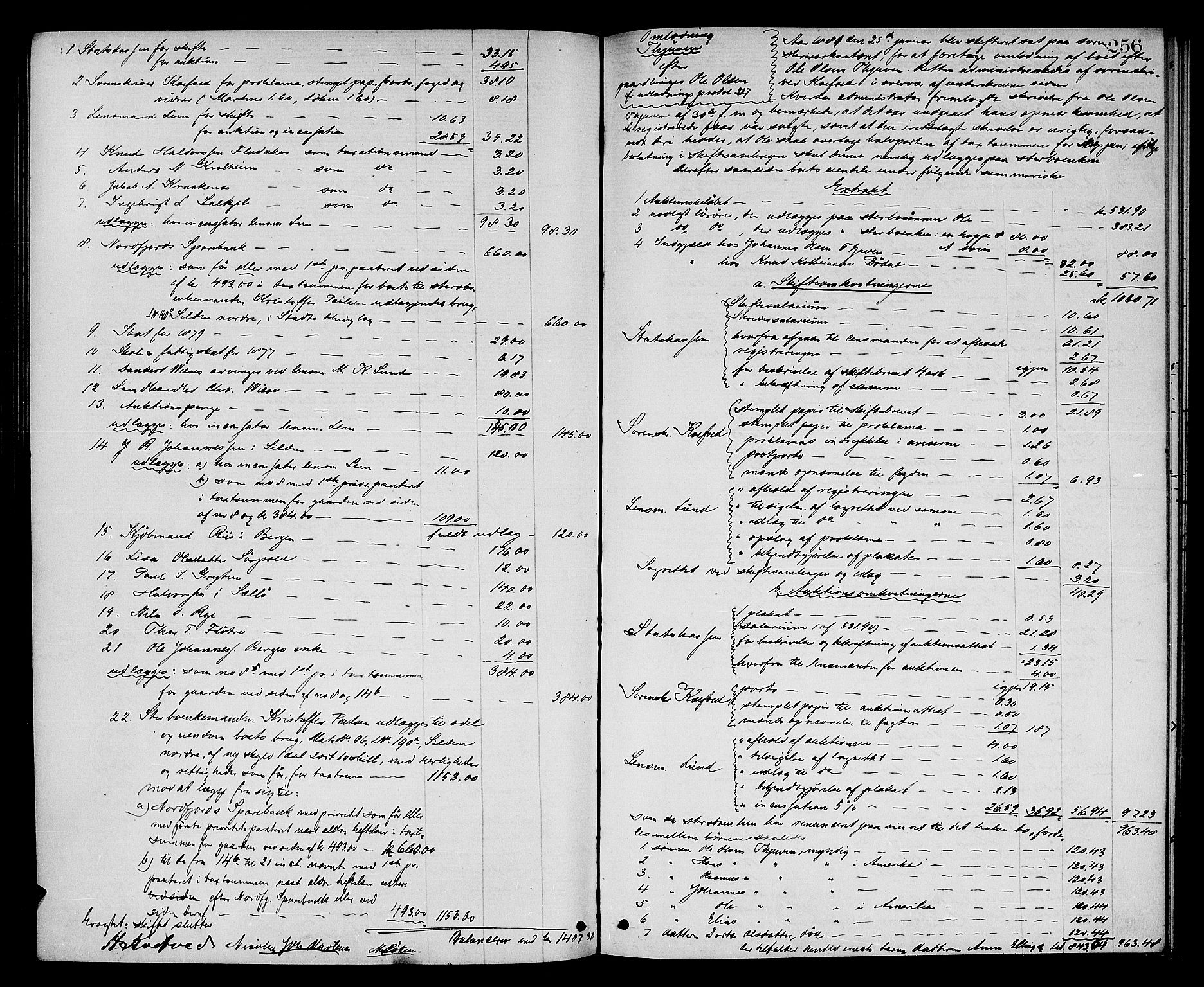 Nordfjord sorenskriveri, AV/SAB-A-2801/1/04/04d/L0006: Skifteutlodningsprotokoll, 1875-1881, p. 255b-256a