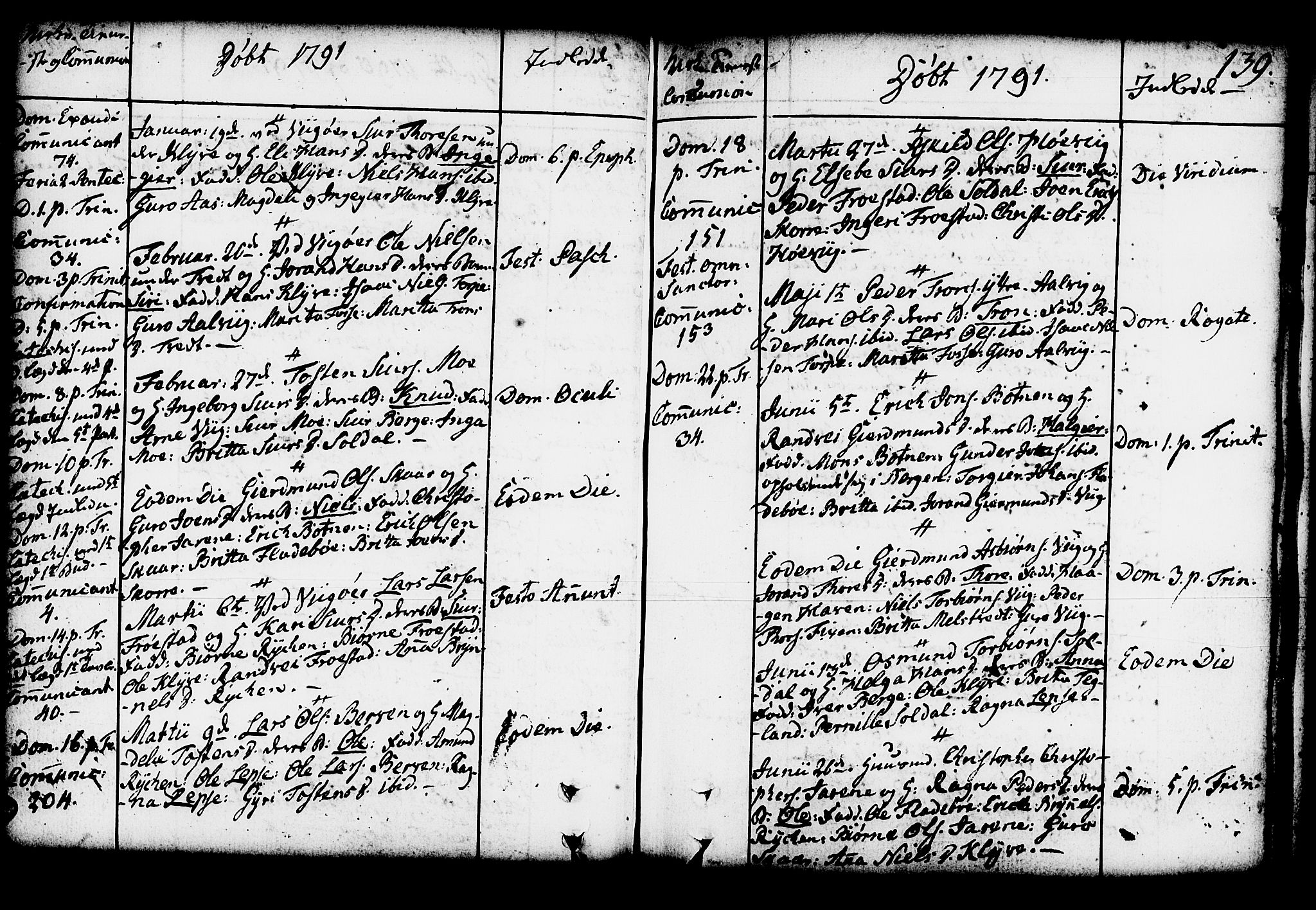 Kvam sokneprestembete, SAB/A-76201/H/Haa: Parish register (official) no. A 4, 1743-1795, p. 139