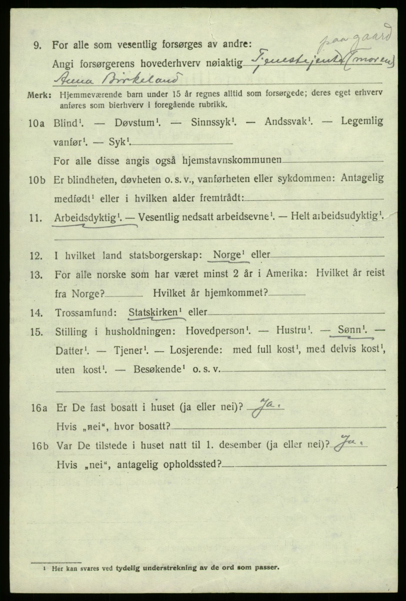 SAB, 1920 census for Fana, 1920, p. 19714