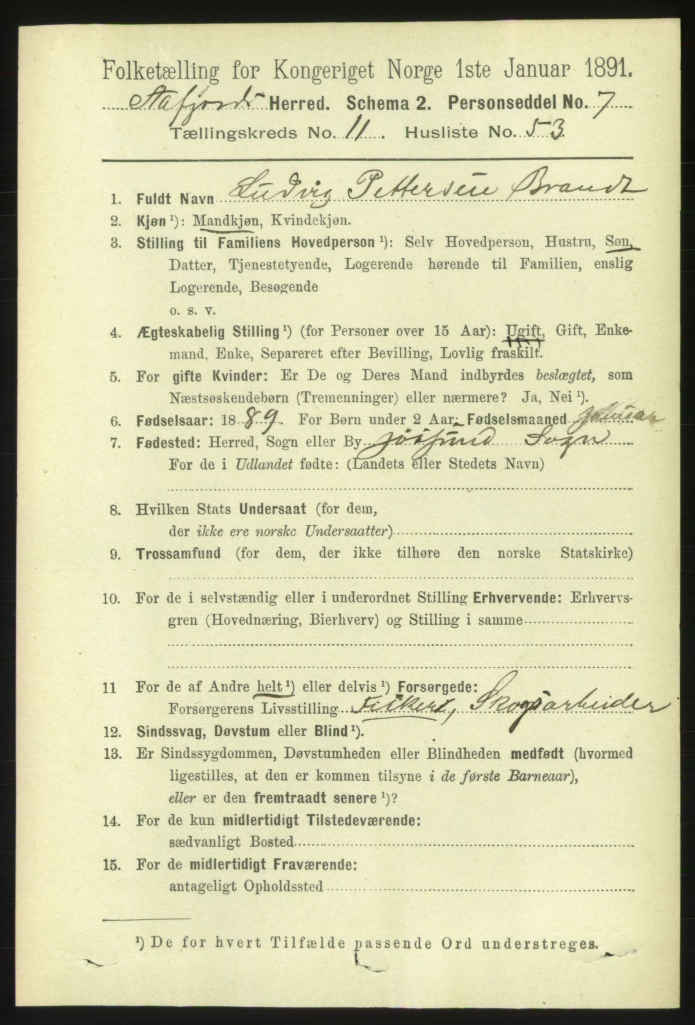 RA, 1891 census for 1630 Åfjord, 1891, p. 3683