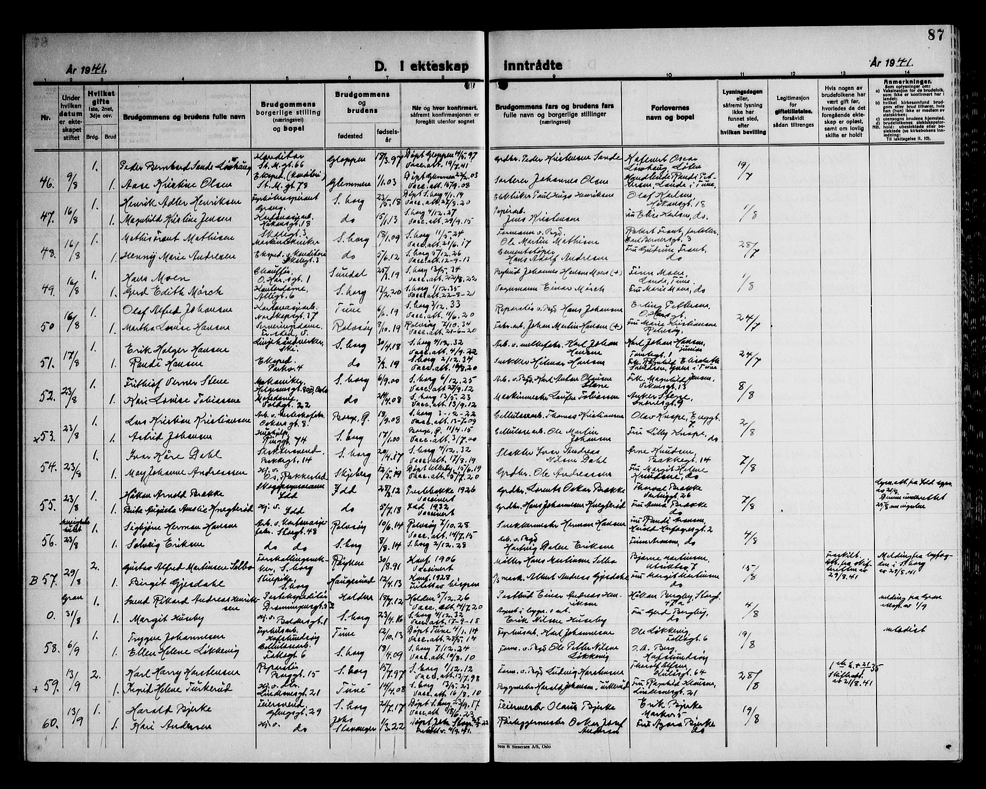 Sarpsborg prestekontor Kirkebøker, AV/SAO-A-2006/G/Ga/L0004: Parish register (copy) no. 4, 1929-1949, p. 87