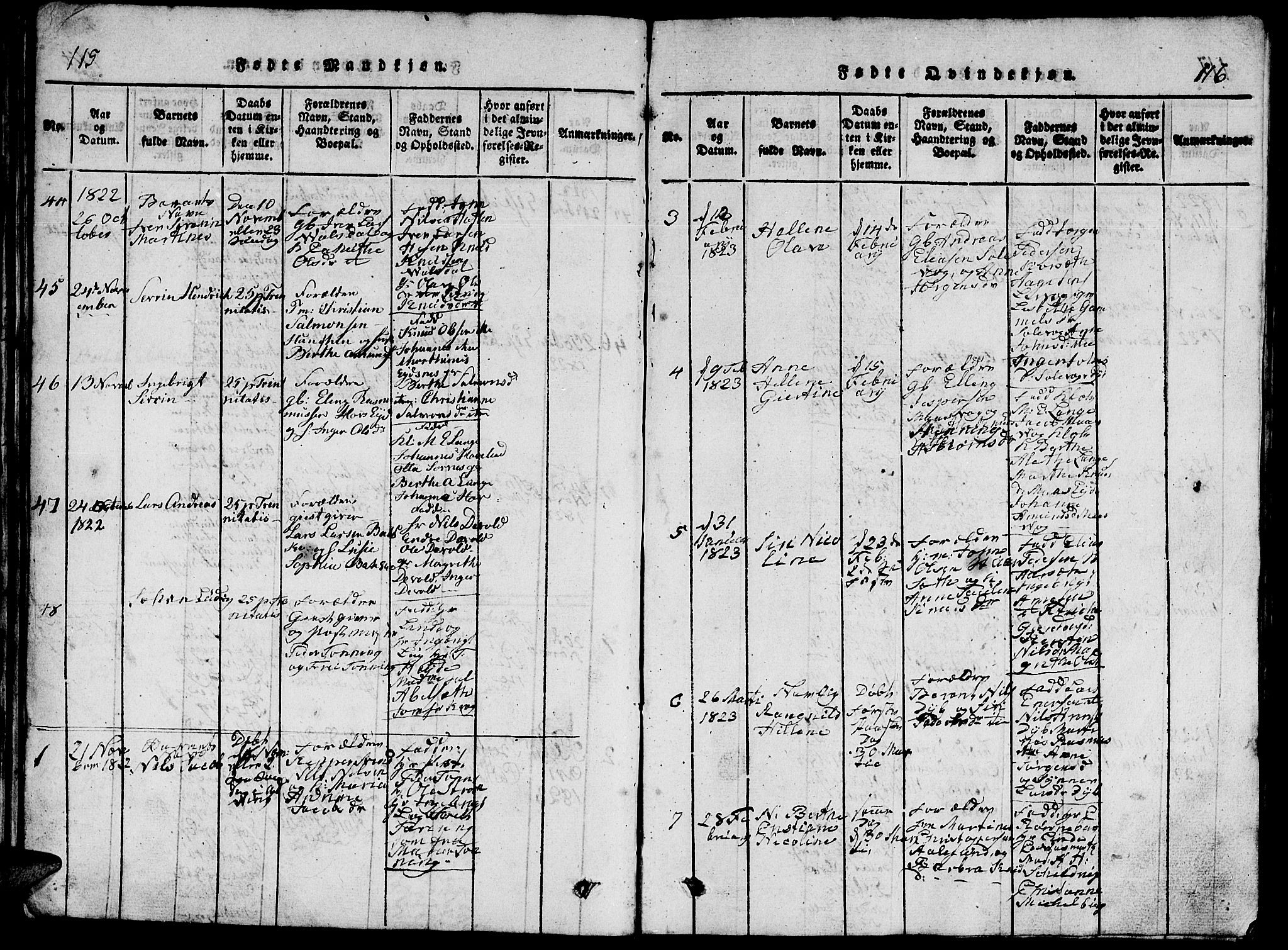 Ministerialprotokoller, klokkerbøker og fødselsregistre - Møre og Romsdal, AV/SAT-A-1454/528/L0423: Parish register (copy) no. 528C04, 1816-1827, p. 115-116