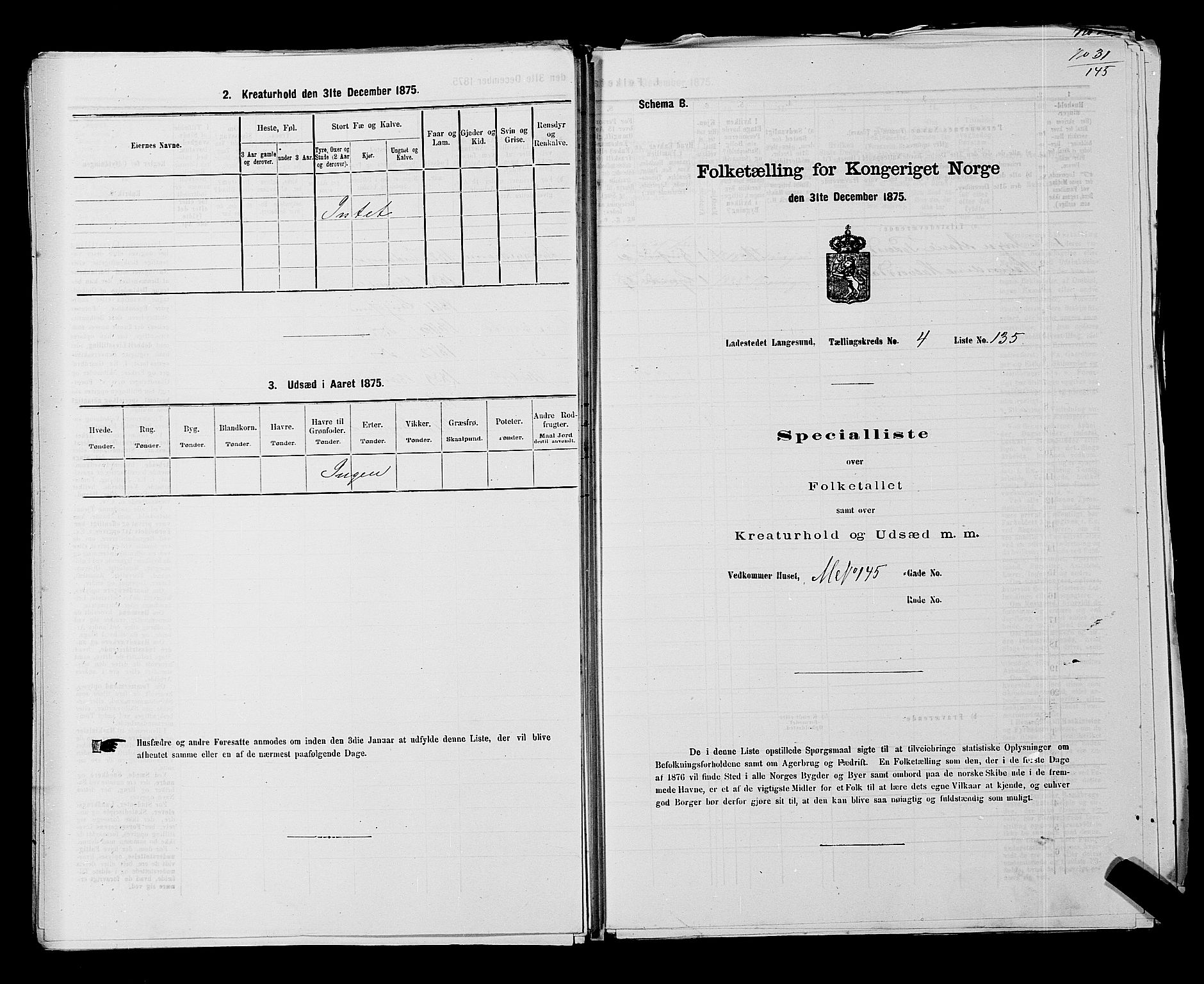 SAKO, 1875 census for 0802B Bamble/Langesund, 1875, p. 297