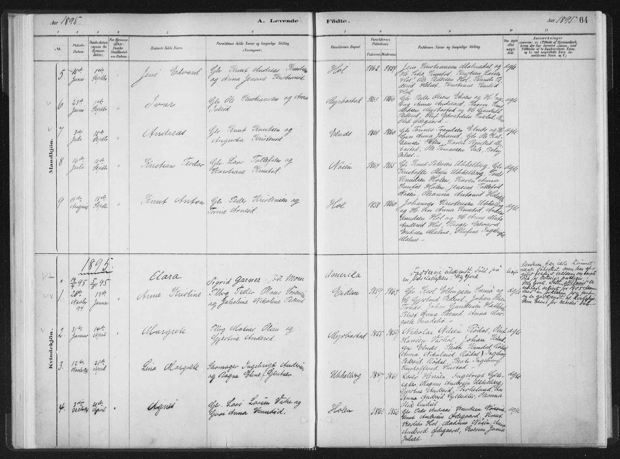 Ministerialprotokoller, klokkerbøker og fødselsregistre - Møre og Romsdal, AV/SAT-A-1454/564/L0740: Parish register (official) no. 564A01, 1880-1899, p. 64