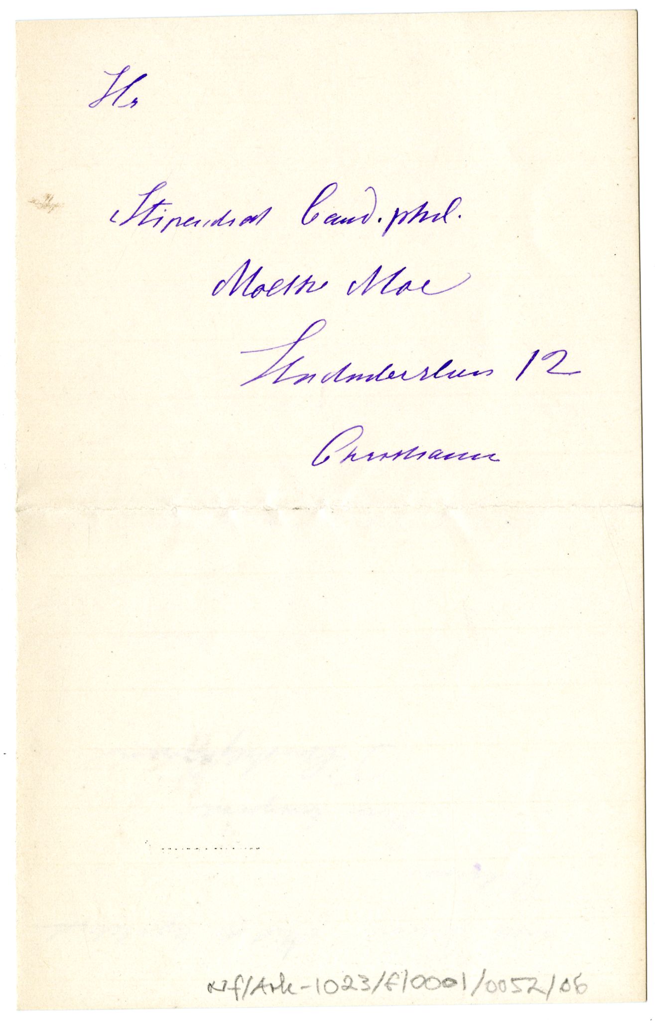 Diderik Maria Aalls brevsamling, NF/Ark-1023/F/L0001: D.M. Aalls brevsamling. A - B, 1738-1889, p. 588