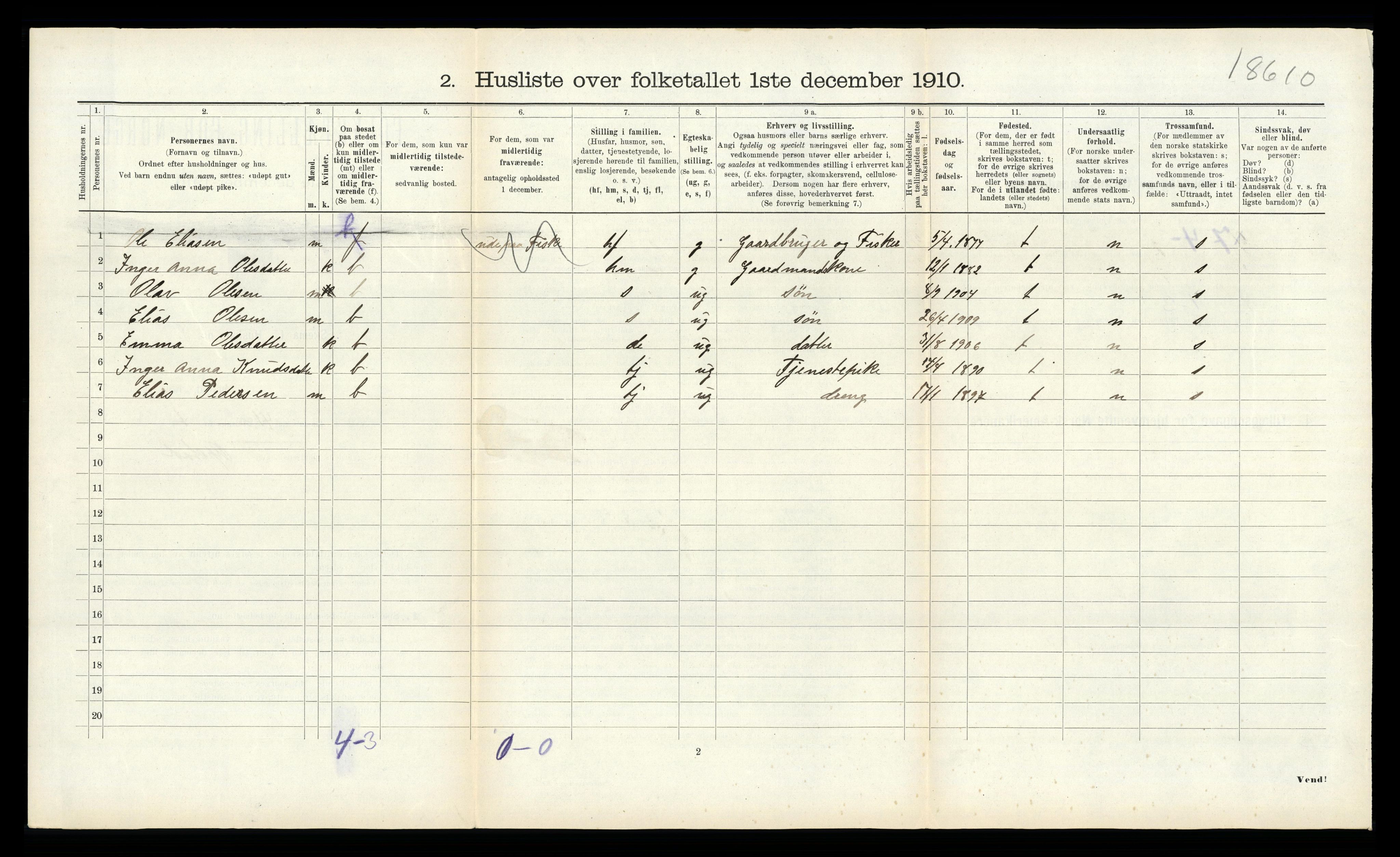 RA, 1910 census for Aukra, 1910, p. 599