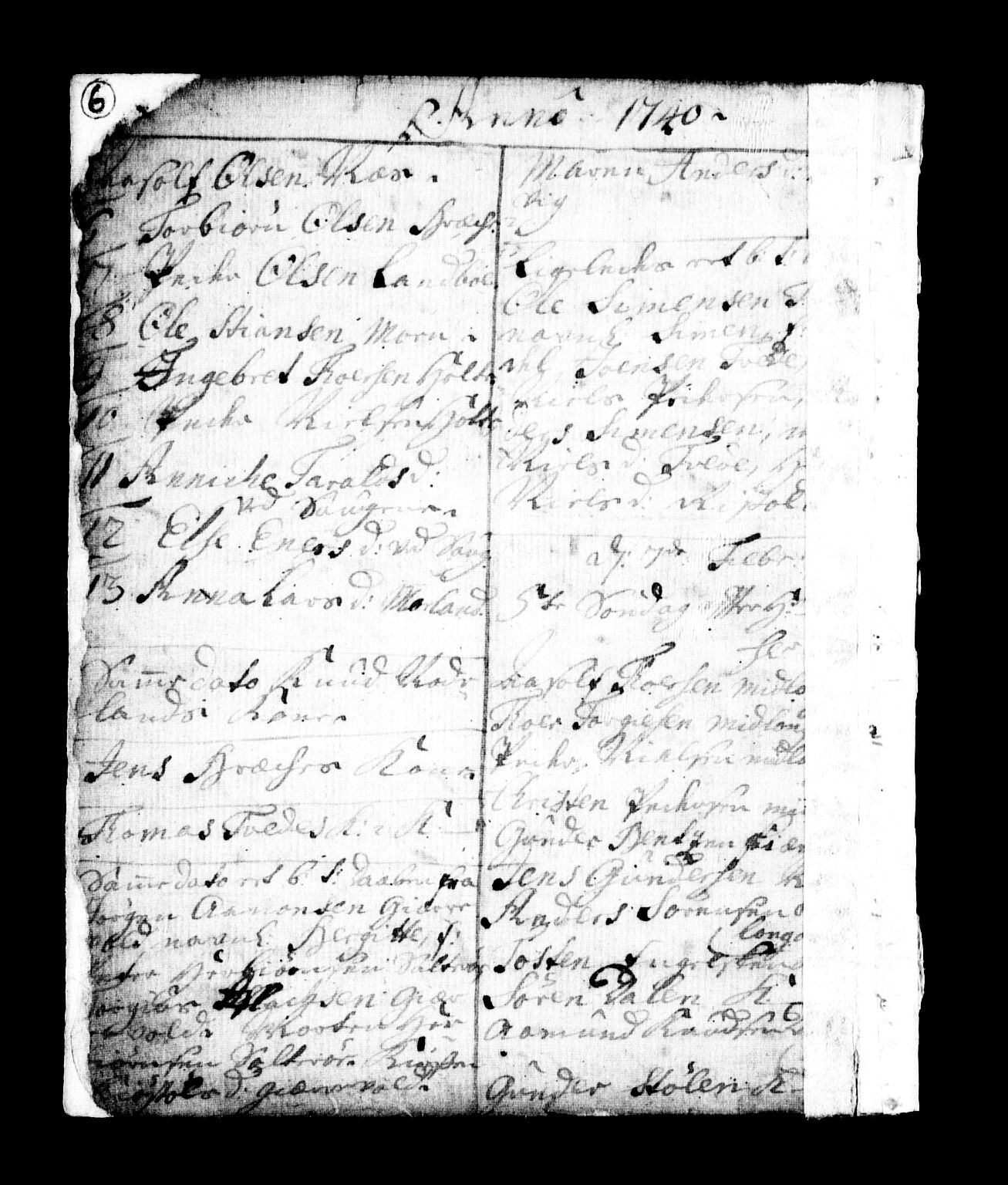 Holt sokneprestkontor, AV/SAK-1111-0021/F/Fa/L0002: Parish register (official) no. A 2, 1739-1753, p. 6