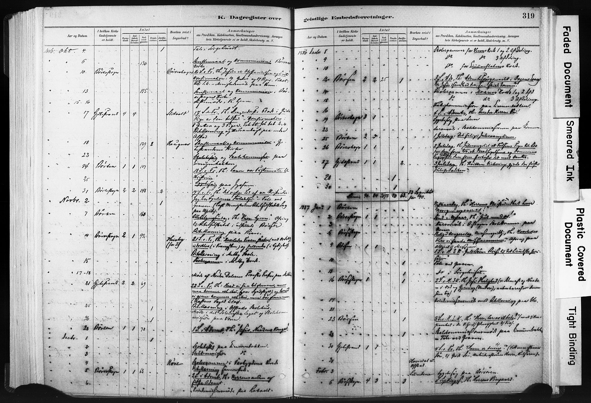 Ministerialprotokoller, klokkerbøker og fødselsregistre - Sør-Trøndelag, SAT/A-1456/665/L0773: Parish register (official) no. 665A08, 1879-1905, p. 319