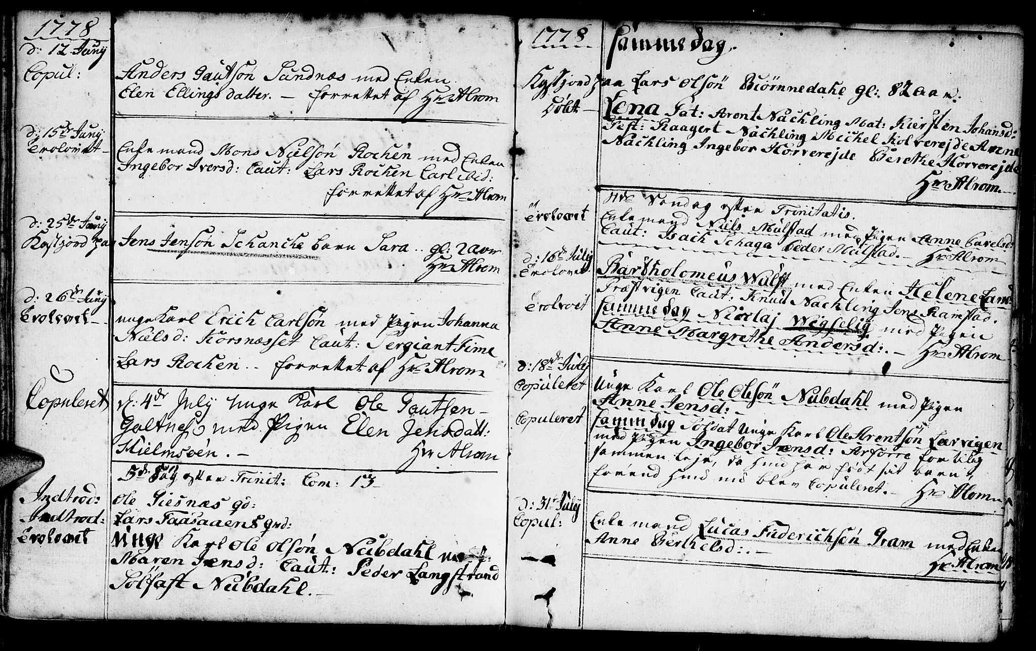 Ministerialprotokoller, klokkerbøker og fødselsregistre - Nord-Trøndelag, AV/SAT-A-1458/780/L0632: Parish register (official) no. 780A01, 1736-1786