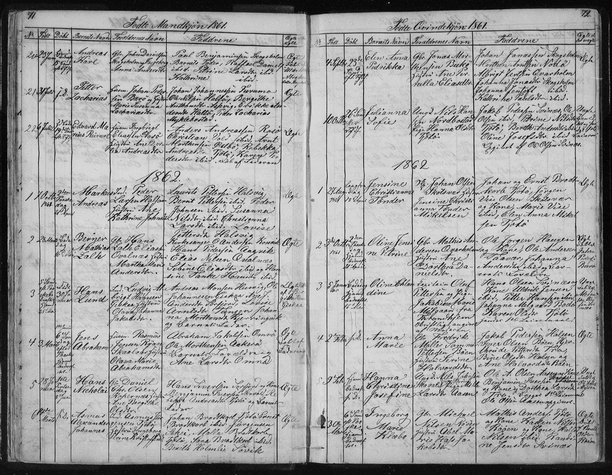 Ministerialprotokoller, klokkerbøker og fødselsregistre - Nordland, AV/SAT-A-1459/817/L0266: Parish register (copy) no. 817C01, 1841-1869, p. 71-72