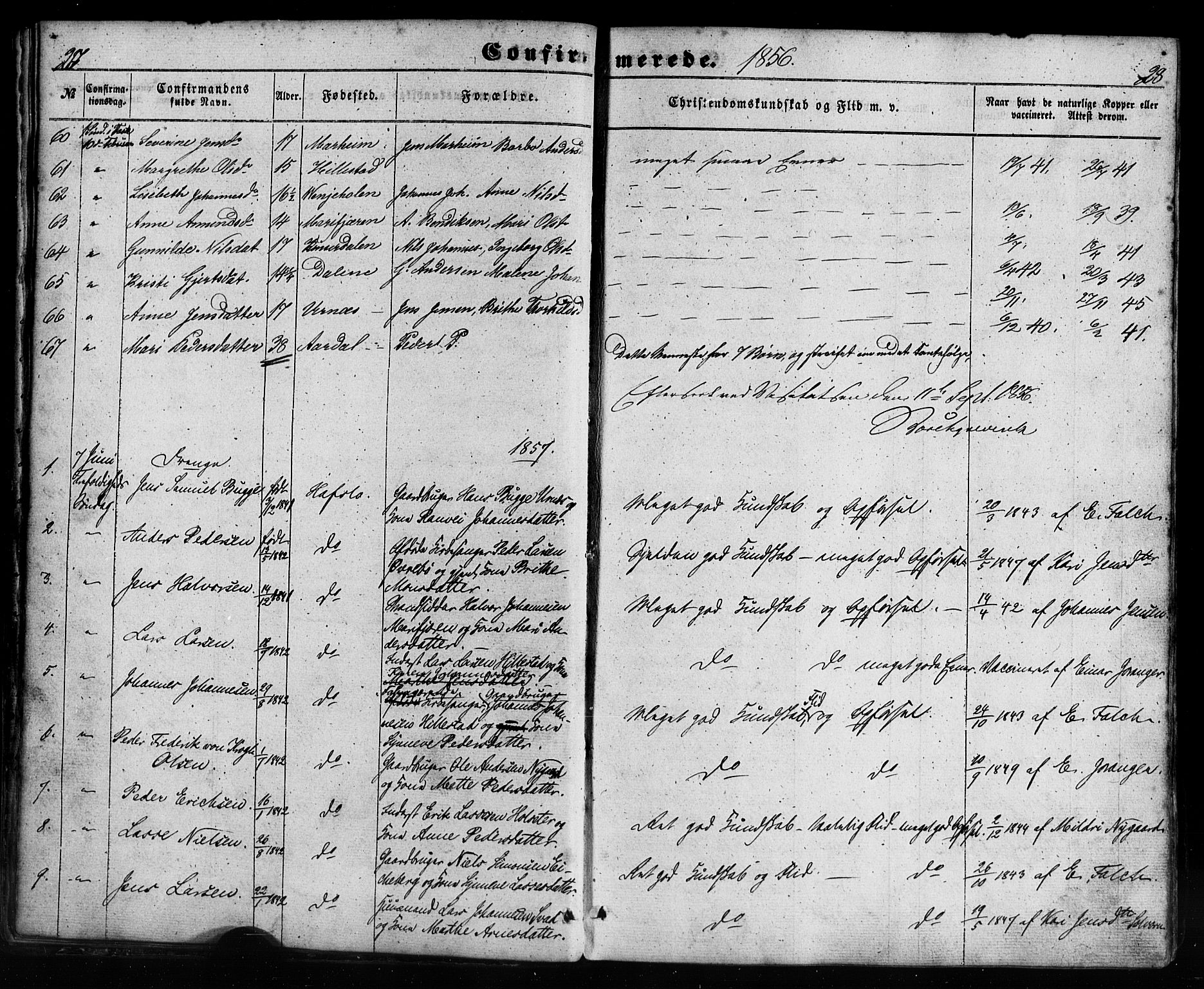 Hafslo sokneprestembete, SAB/A-80301/H/Haa/Haaa/L0012: Parish register (official) no. A 12, 1852-1885, p. 26-27