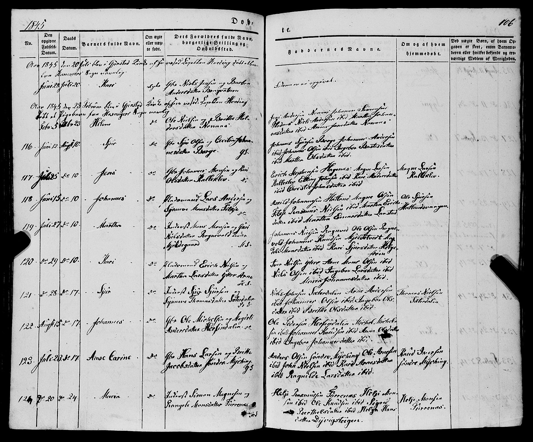 Haus sokneprestembete, AV/SAB-A-75601/H/Haa: Parish register (official) no. A 15, 1838-1847, p. 106