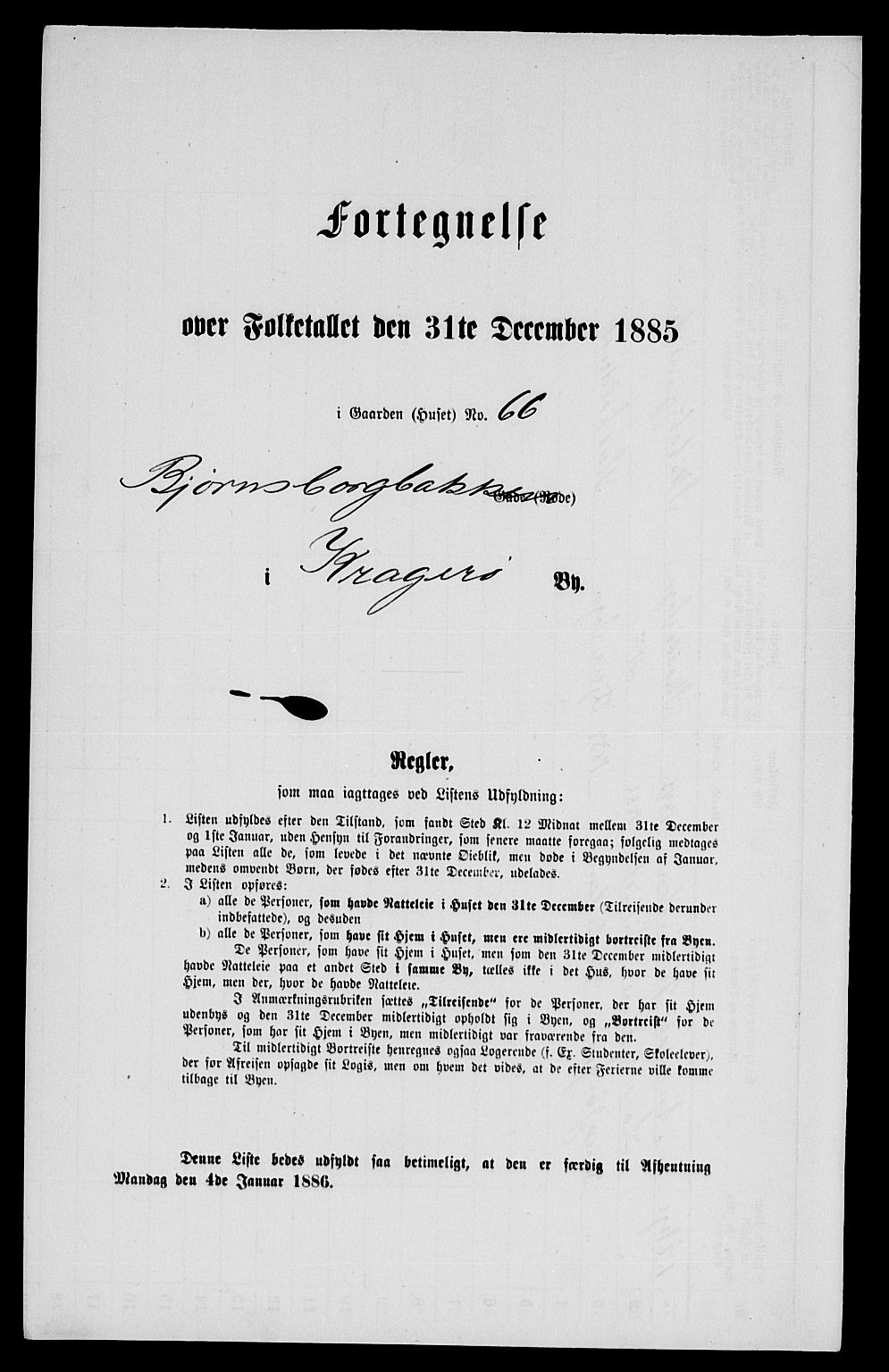 SAKO, 1885 census for 0801 Kragerø, 1885, p. 1014