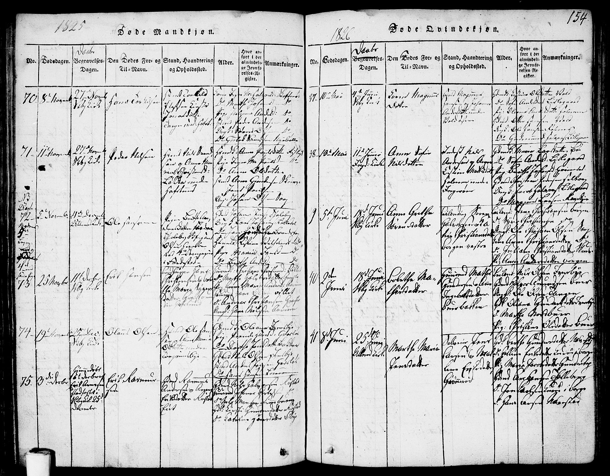 Skjeberg prestekontor Kirkebøker, AV/SAO-A-10923/F/Fa/L0004: Parish register (official) no. I 4, 1815-1830, p. 154