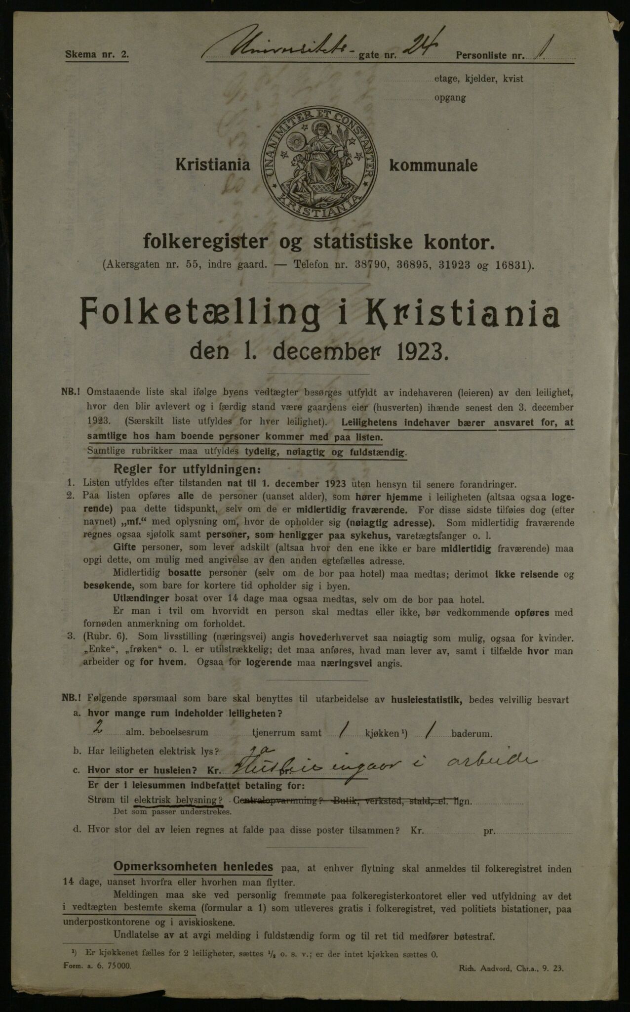 OBA, Municipal Census 1923 for Kristiania, 1923, p. 132882